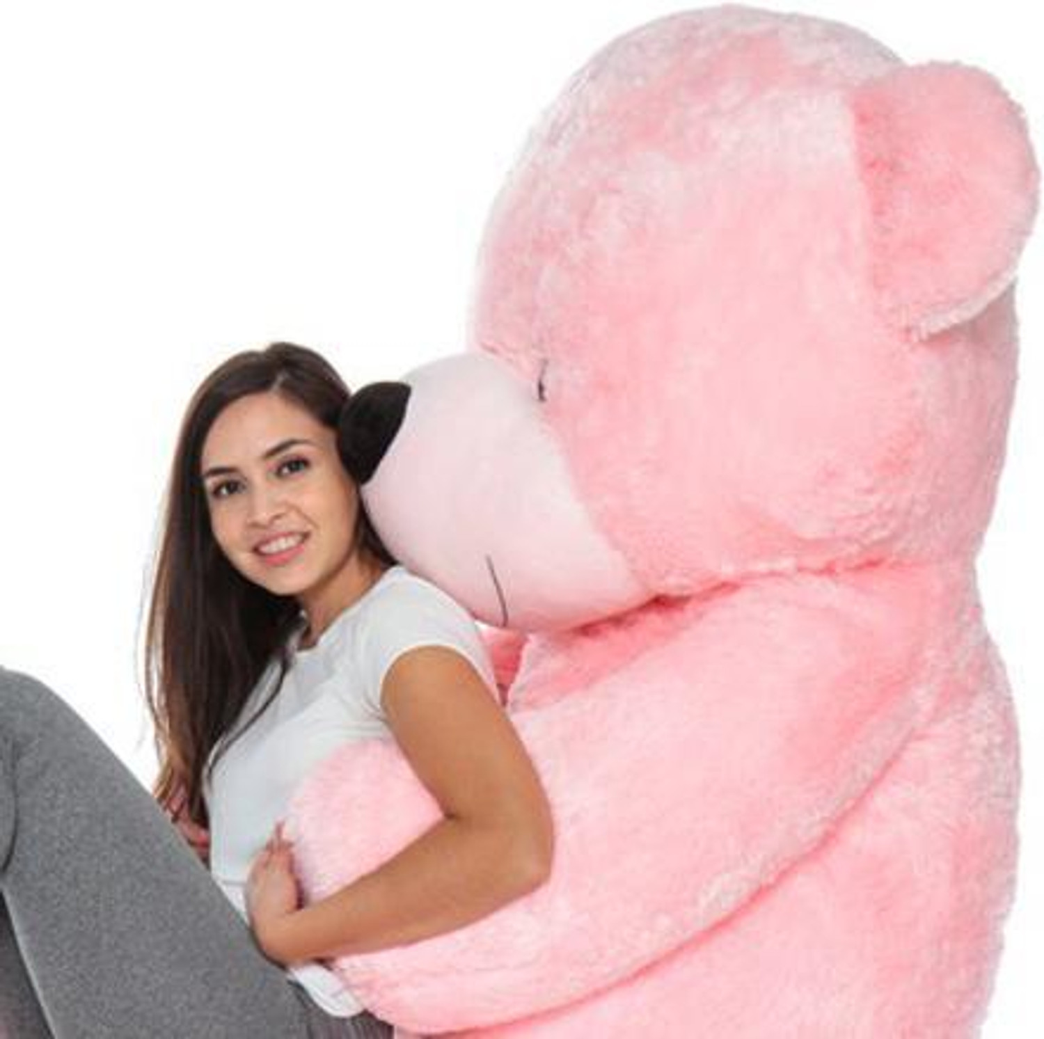 Image of RSS SOFT TOYS 3 feet pink teddy bear most beautiful teddy and cute and soft love teddy - 95.61 cm