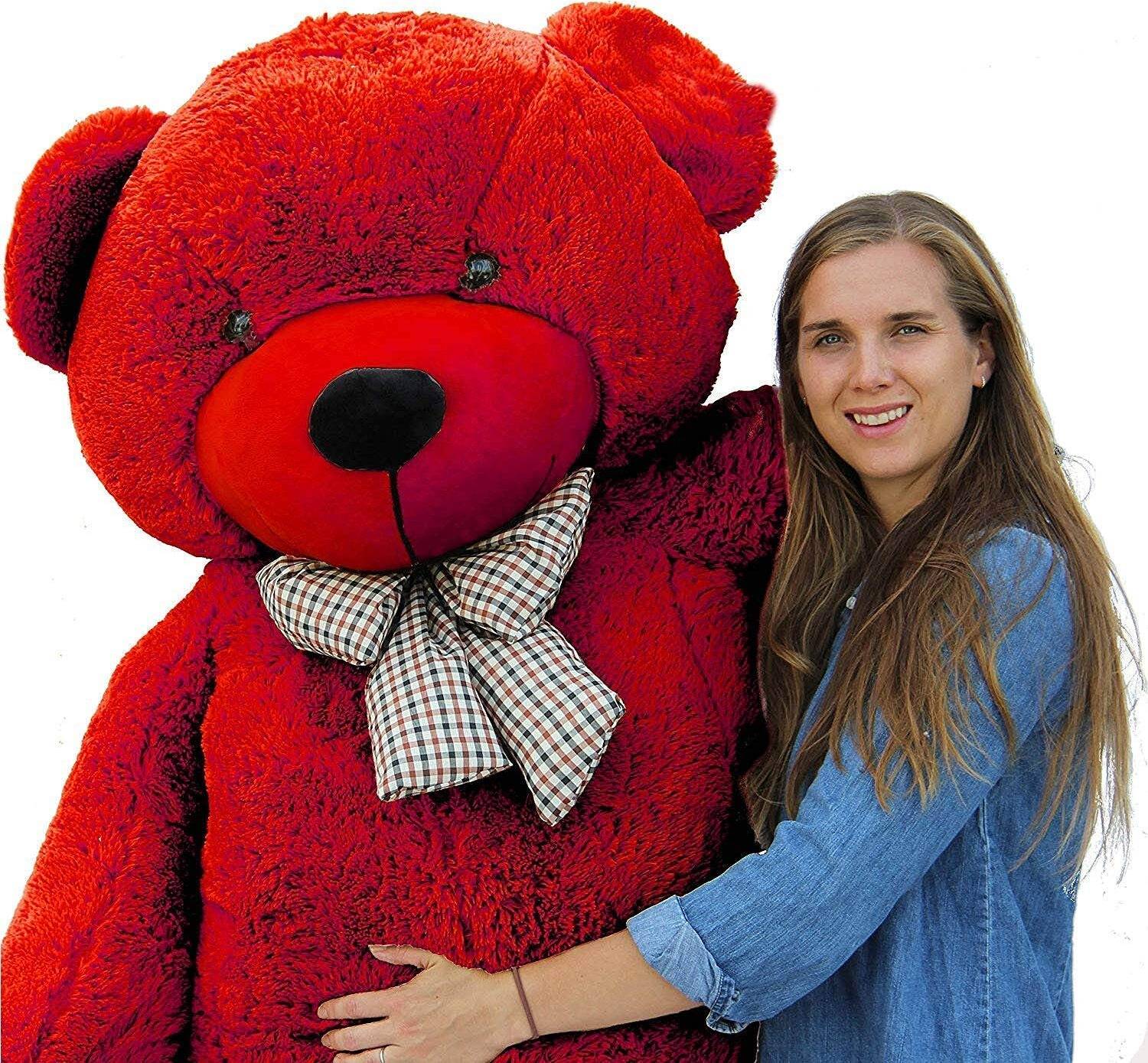 Ksar Red Teddy Bear 6 Feet Tall - Image 4