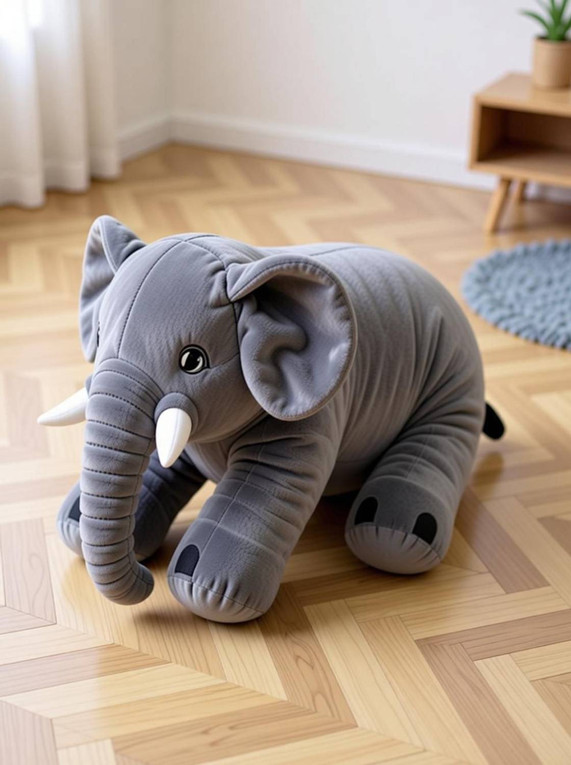 DearJoy Baby Elephant Pillow (Grey) - 45 cm - Image 3