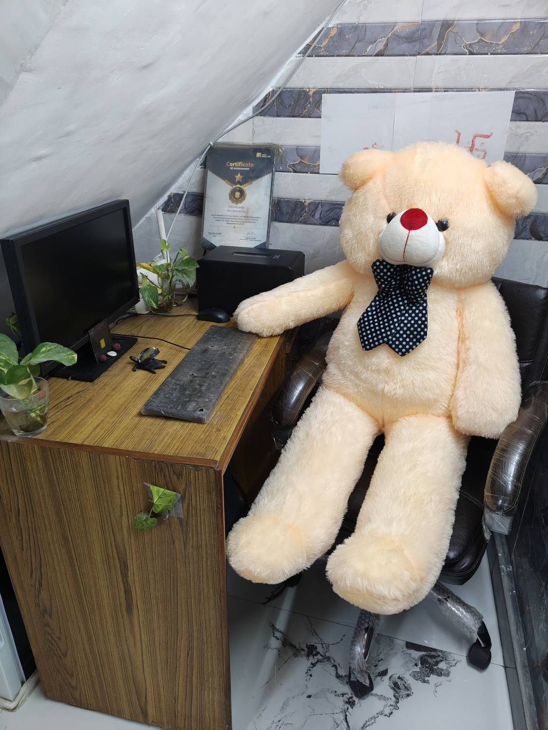 AV Toys 5 feet Cream Teddy Bear - Image 3