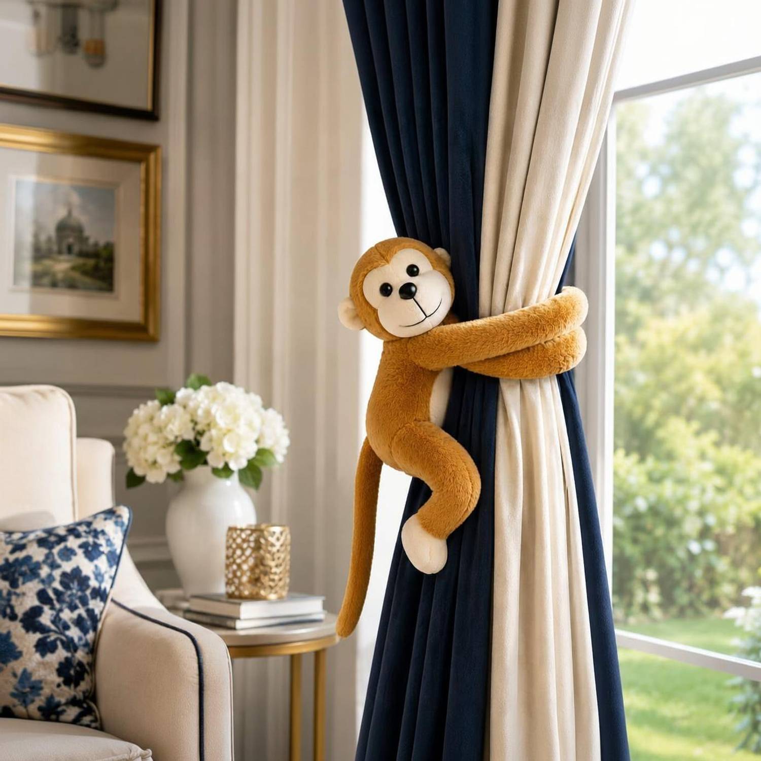 Adey Gifting Imported Wall Hanging Monkey PlushFun and Soft Hanging Monkey Plush Toy for Kids - 45 cm