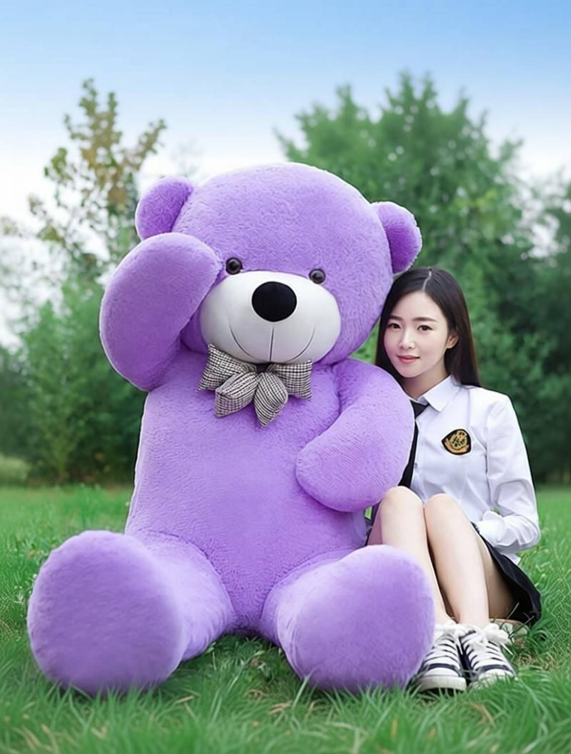 RSS Teddy Bear Purple 3 Feet - Image 2