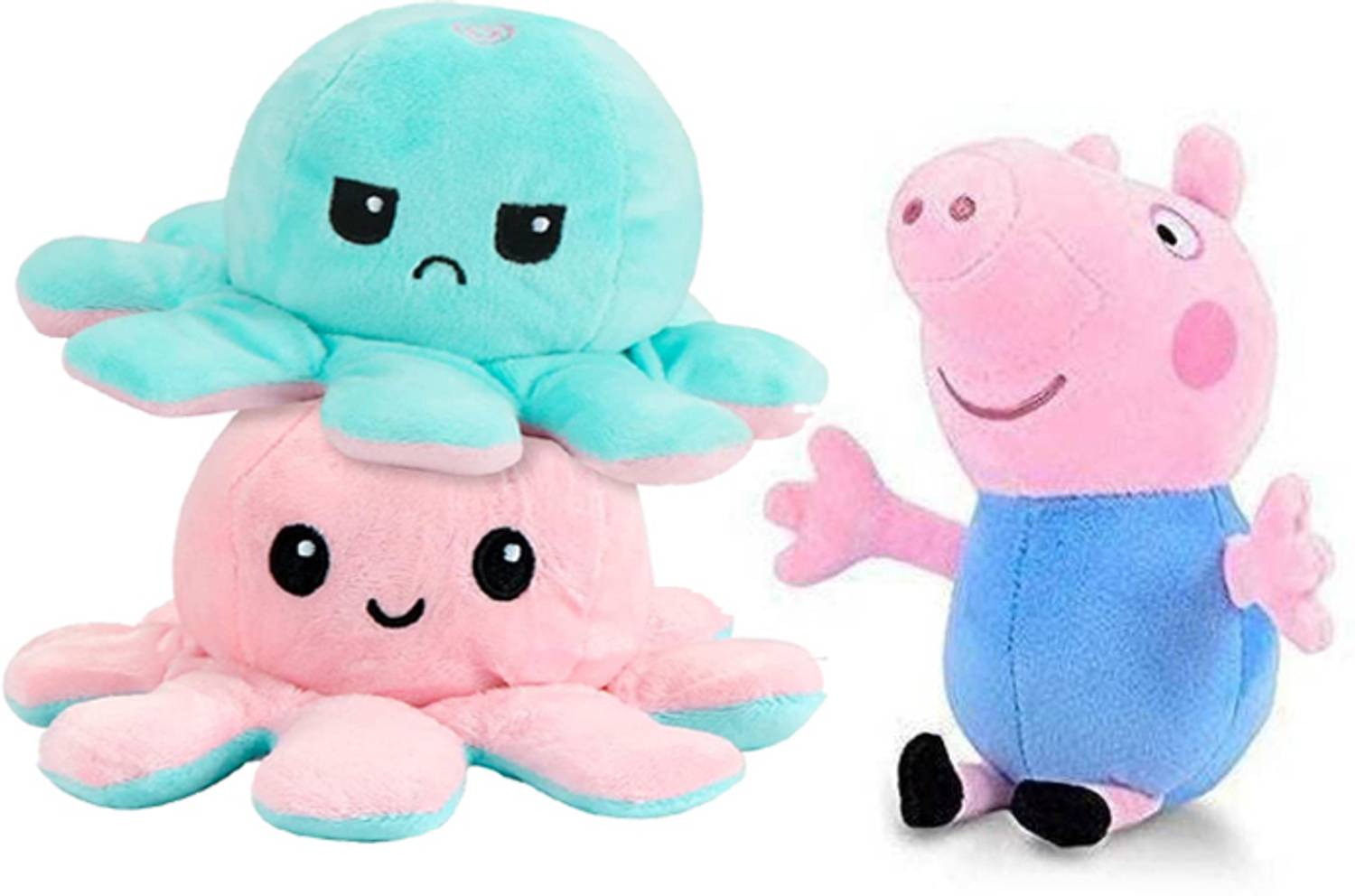 HELLOBEAR Huggable Stuiffed Octopus With Pepa Pig Soft Toy For Kids/Gift Item - 26 cm