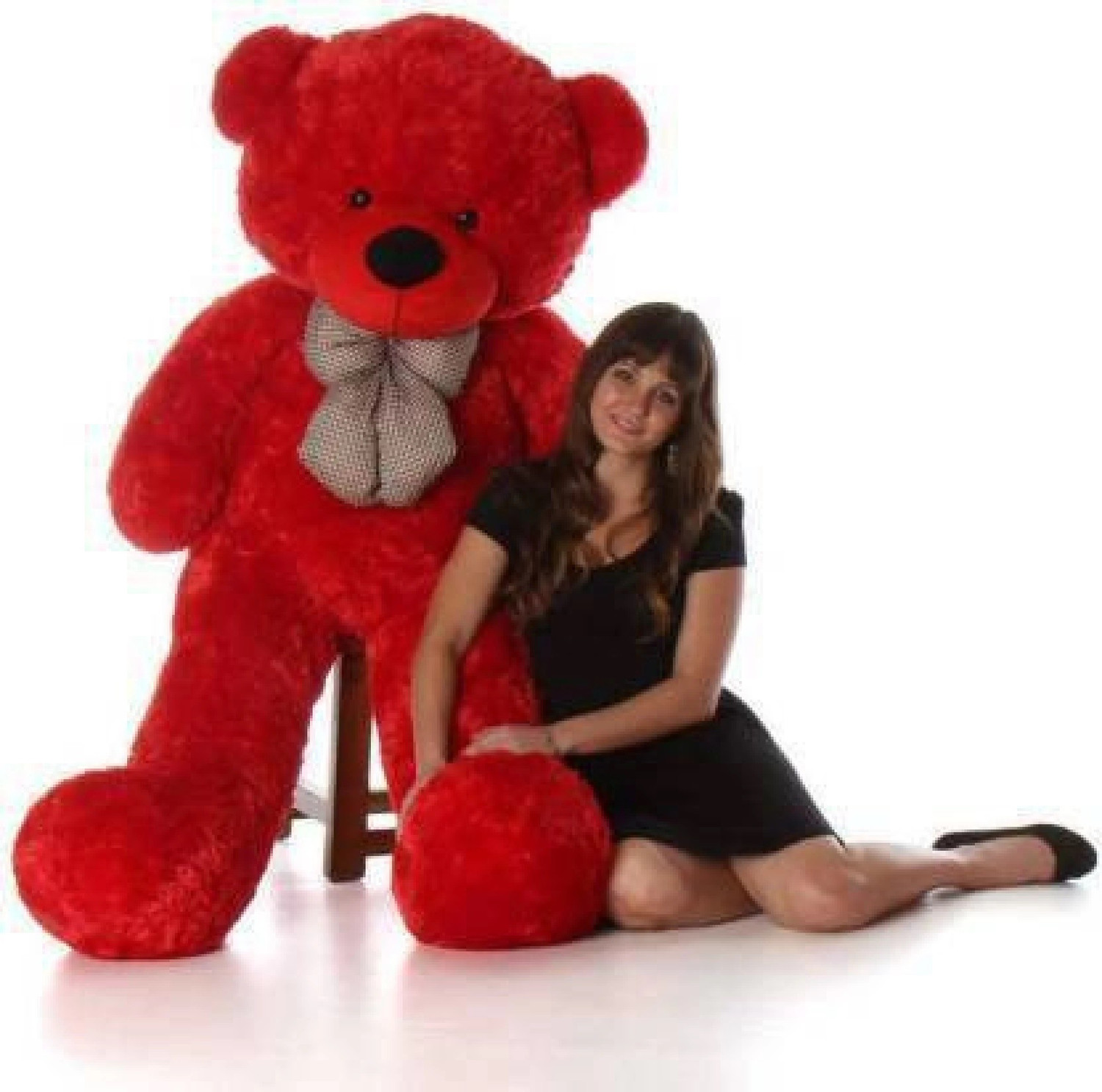 Image of Kiddie Castle Teddy Bear Red Colors Size 4 Feet - 48 inch