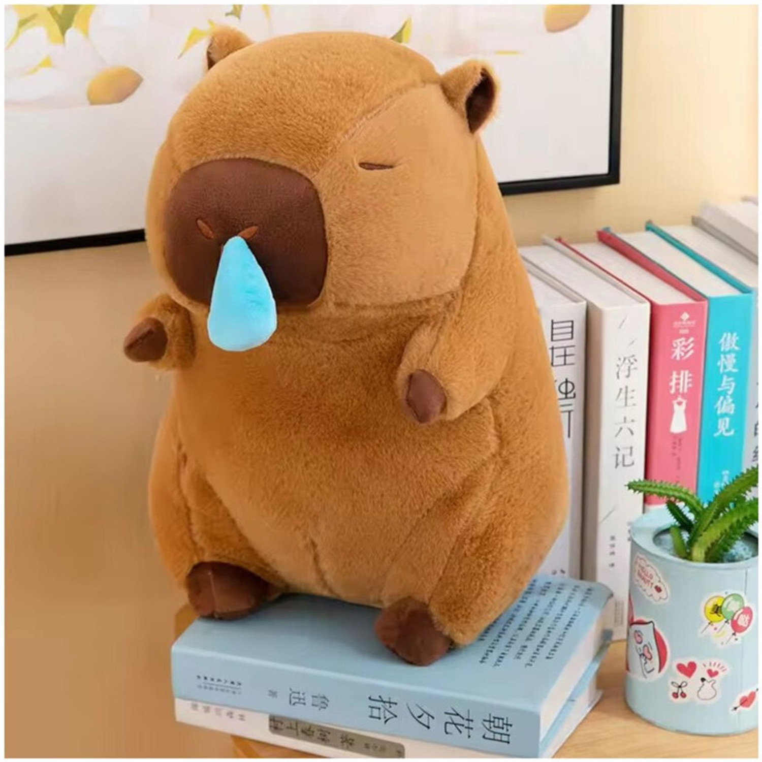 Image of EITHEO Capybara Soft Plush Toy -Big Size 45 cm Brown with Snot-Pulling Fun for Kids - 45 cm