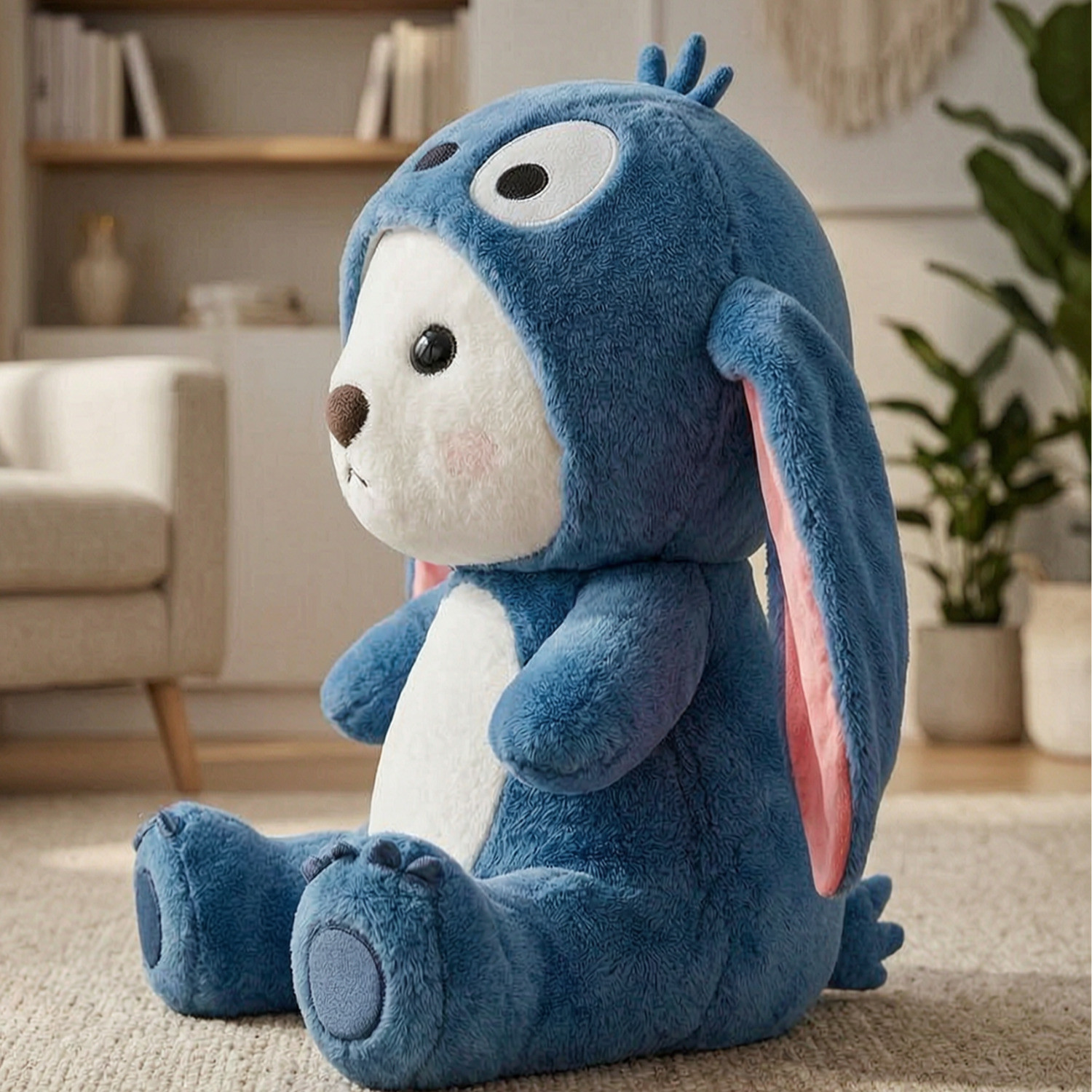 Image of jr jack & rose Blue Hoodie Plush Teddy Bear for Birthday Gift - 30 cm