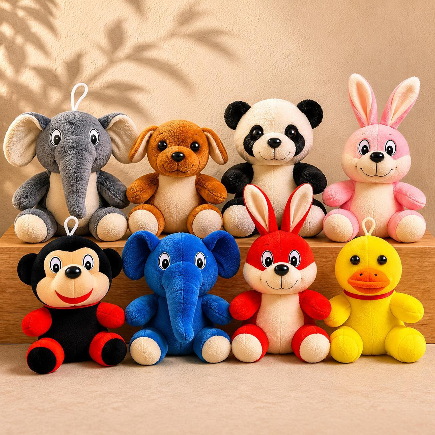 Image of PlushMelo Exclusive Super Soft Combo Of 8 Soft toys For kids for Playing & Room Decoration - 8 inch (Multicolor)