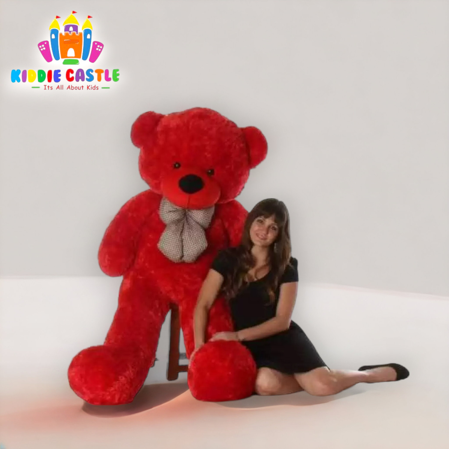 Image of Kiddie Castle Teddy Bear Red Colors Size 4 Feet - 48 inch
