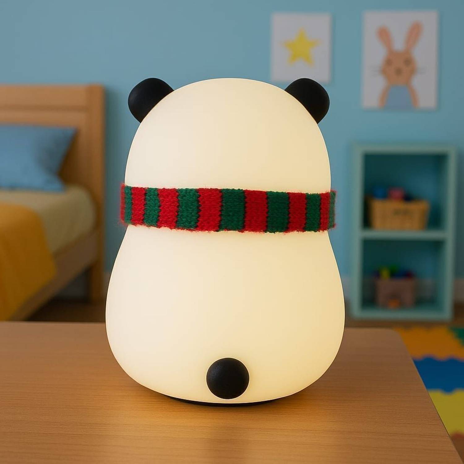 PRIMESTYLE Panda Night Light Silicone Touch Lamp USB Rechargeable