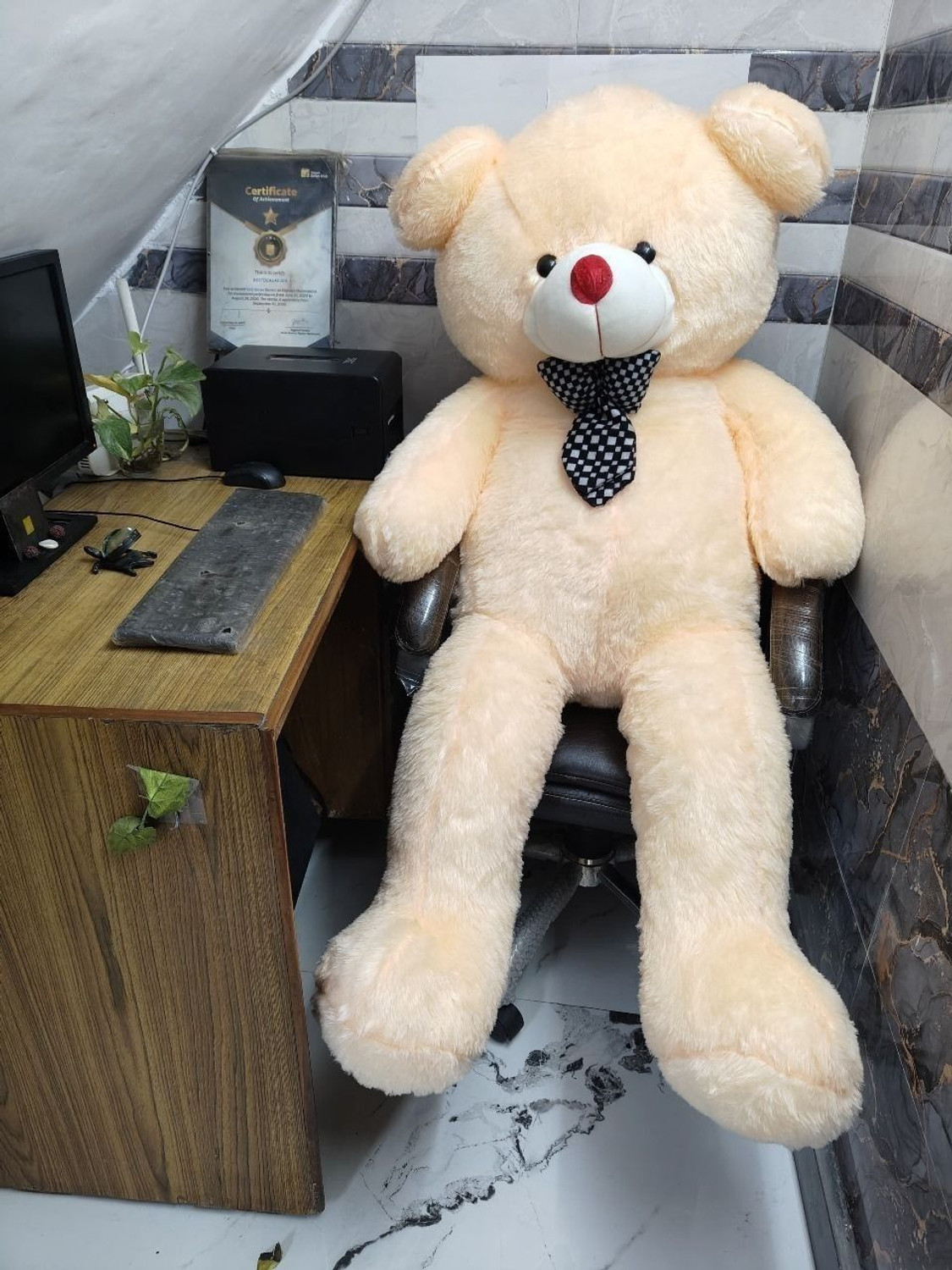 Image of AV Toys teddy bear 6 feet Cream beautiful gift for some one special - 72 inch (Cream) - 72 inch