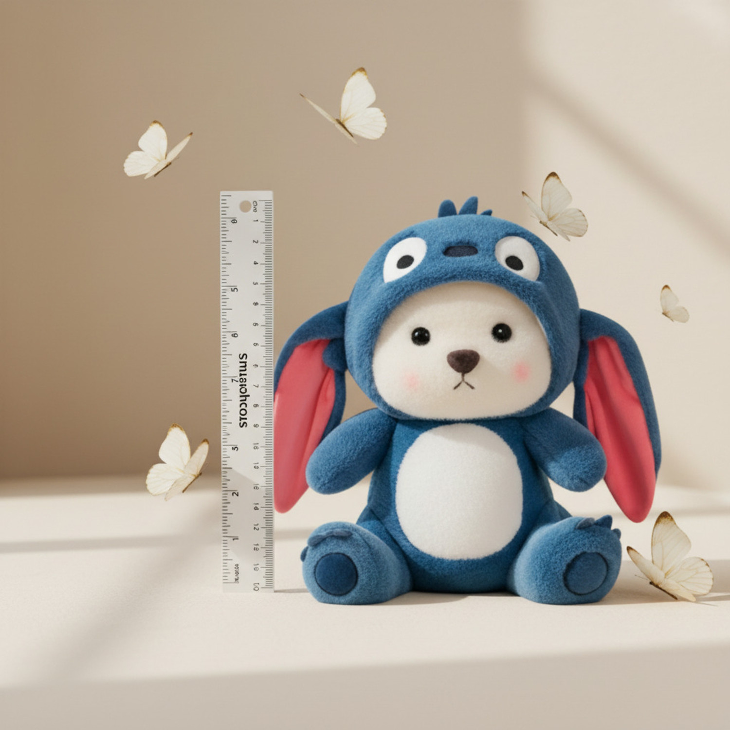 Image of jr jack & rose Blue Hoodie Plush Teddy Bear for Birthday Gift - 30 cm