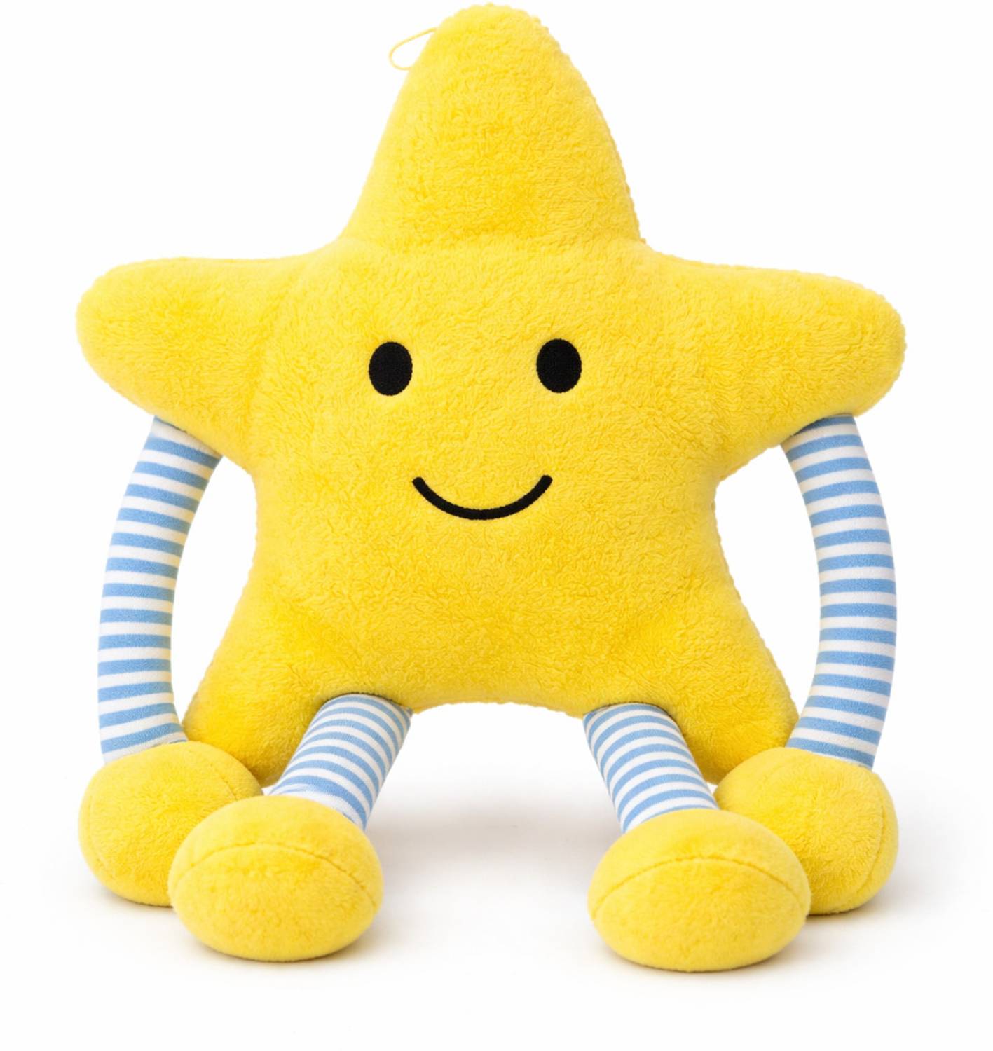 BlingNBeats Yellow Star Plush Toy with Striped Limbs - 45 cm