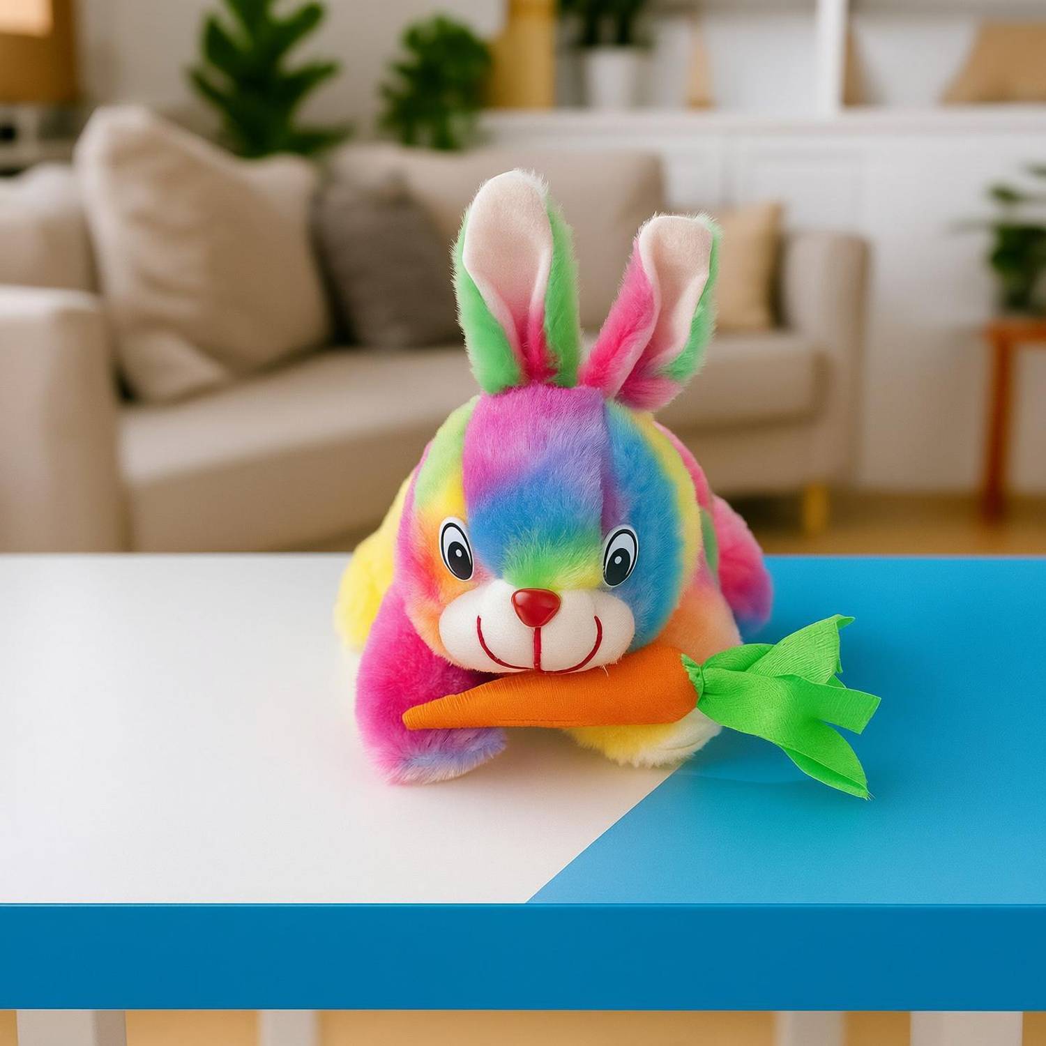 AYUSHPALENTERPRISES Rainbow rabbit carrot_1 - 15 cm