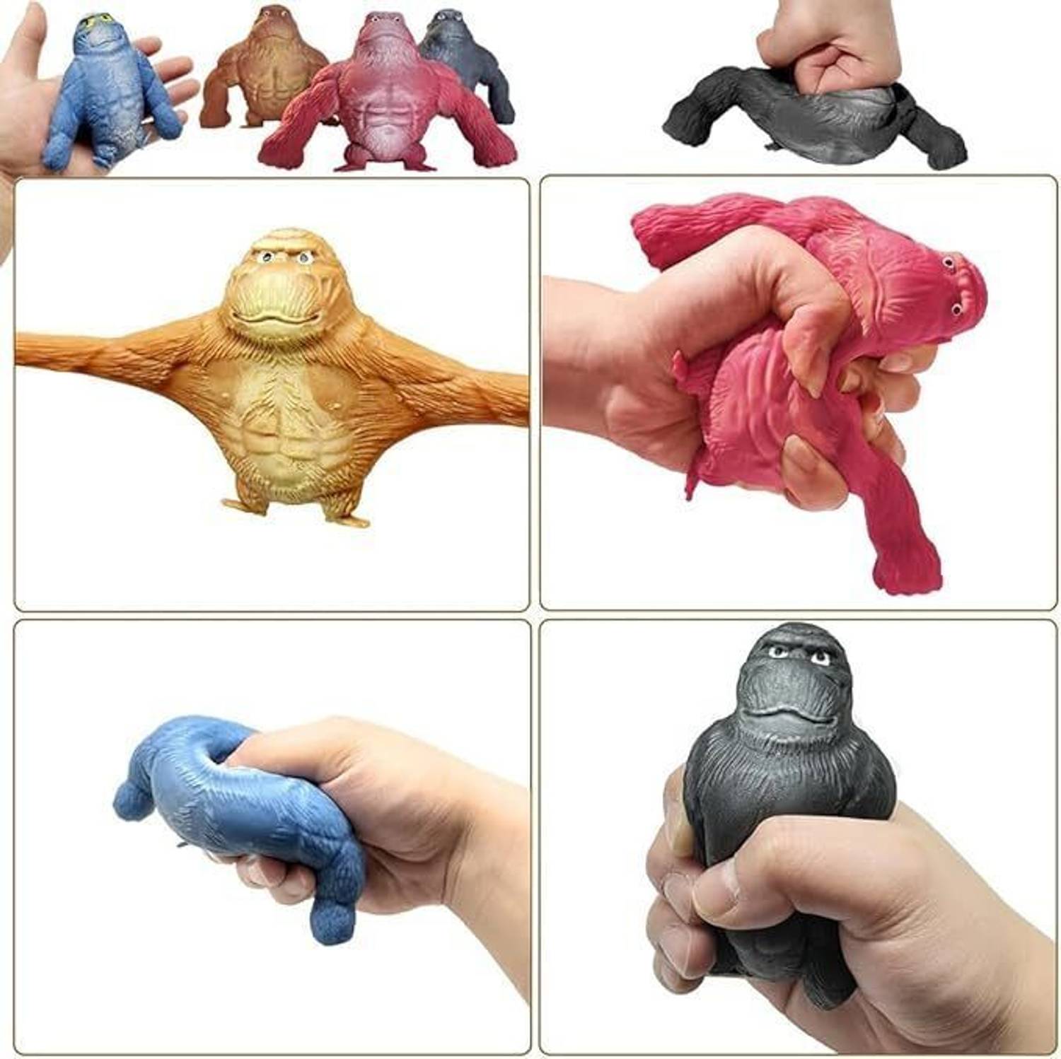 AYUOTOQi Squishy gorilla stress relief toy for kid & adults - 9 mm