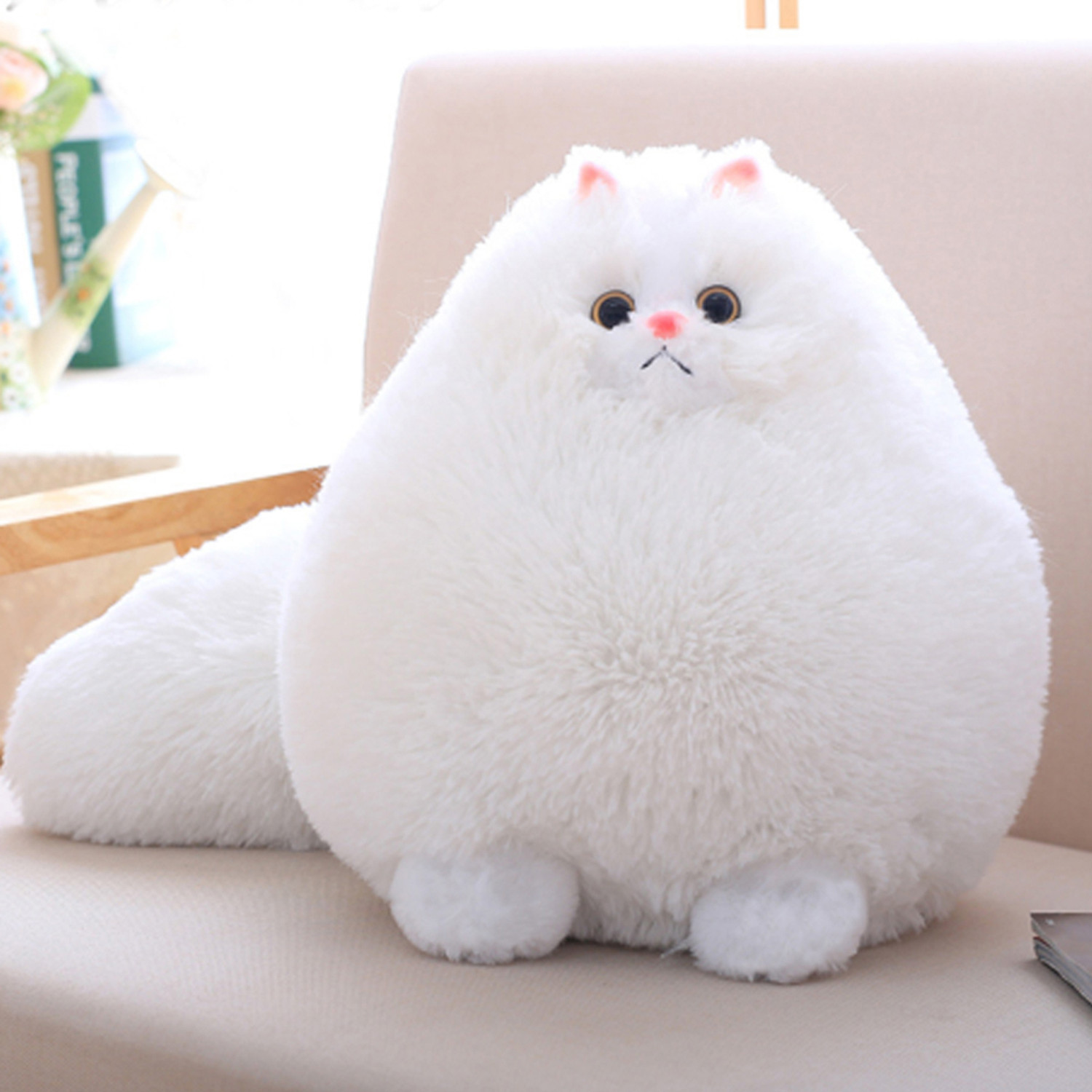 Image of Cherubs Cute Huggable Persian Cat Imported Plush Toy - 35 cm