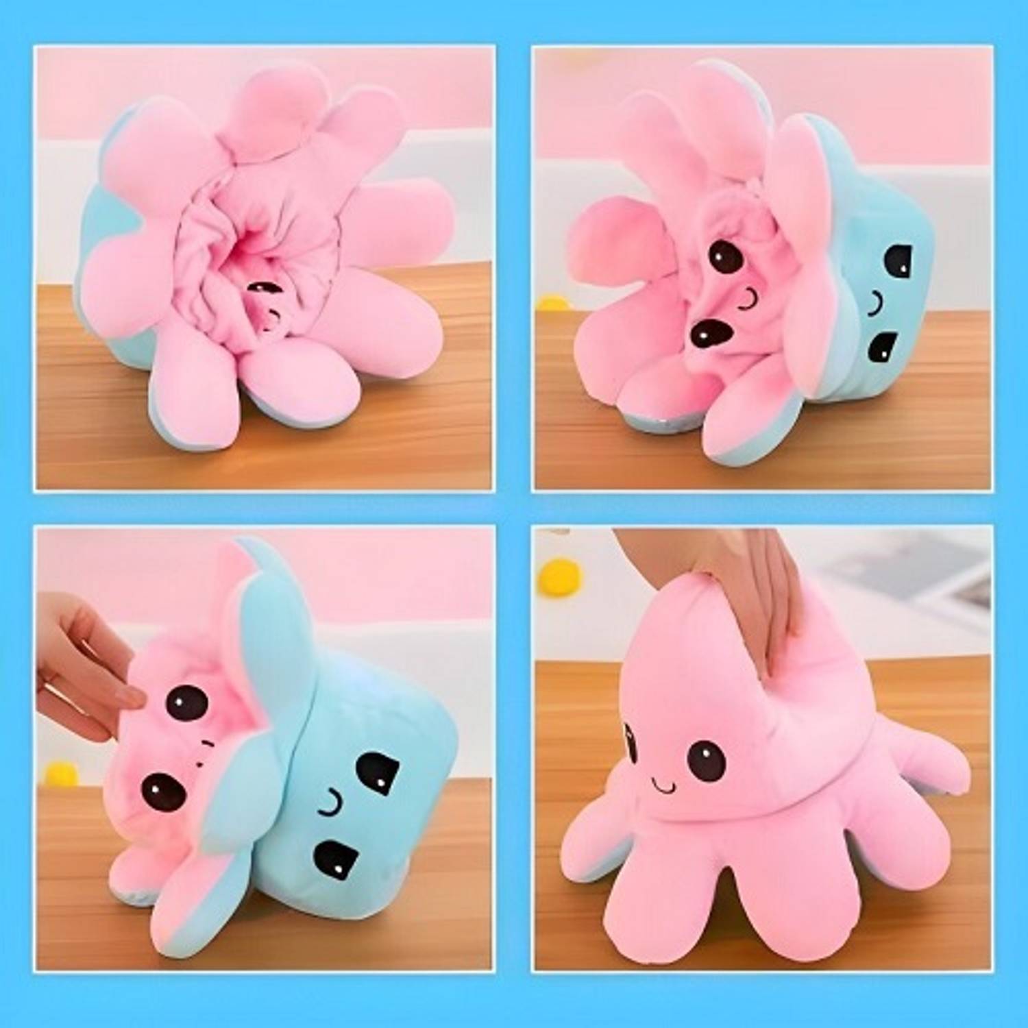 DRM Reversible Octopus Mini Plush Toy 18 cm - Image 3