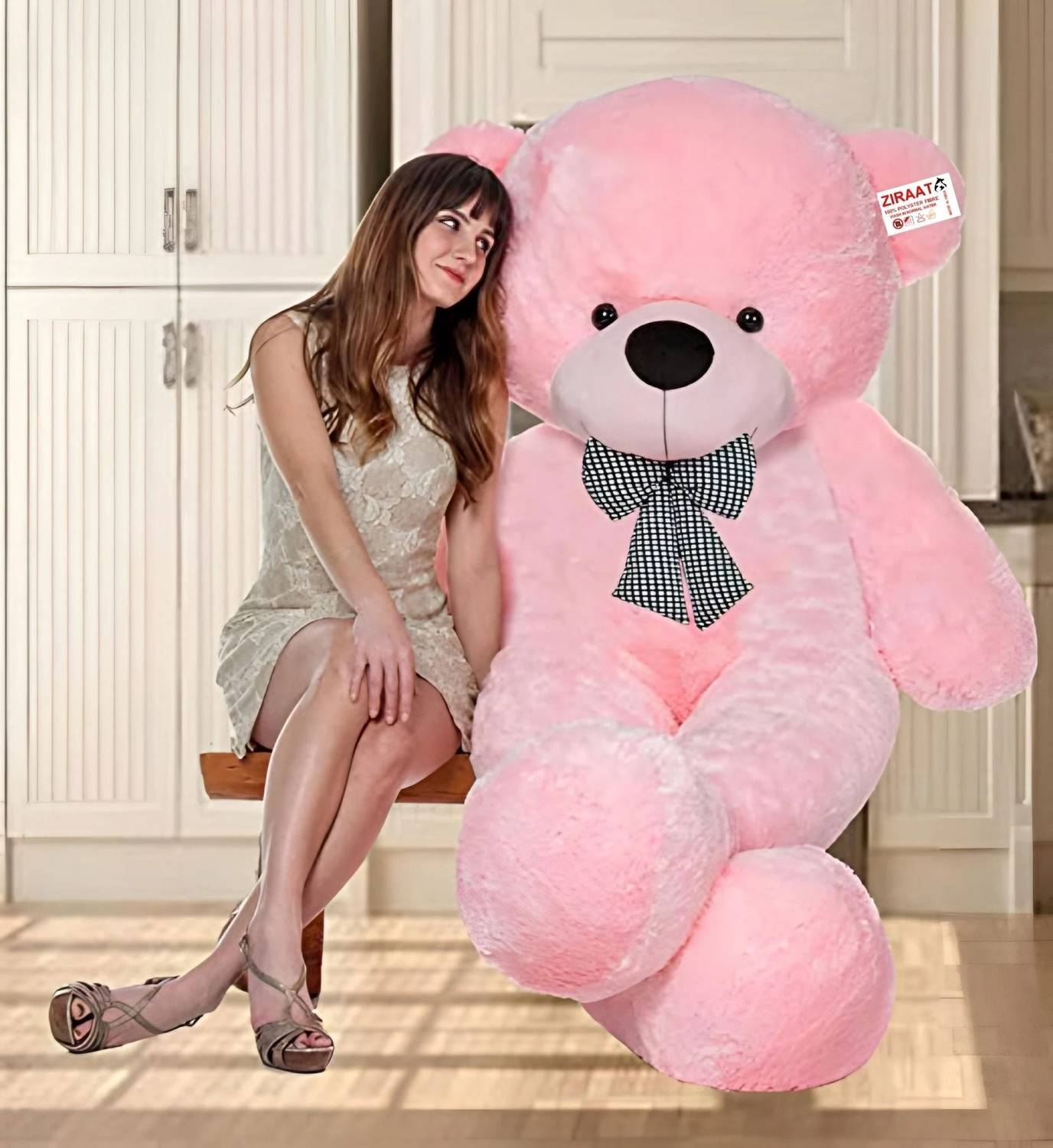 Ziraat New Pink teddy bear 3 feet for gift - 90 cm