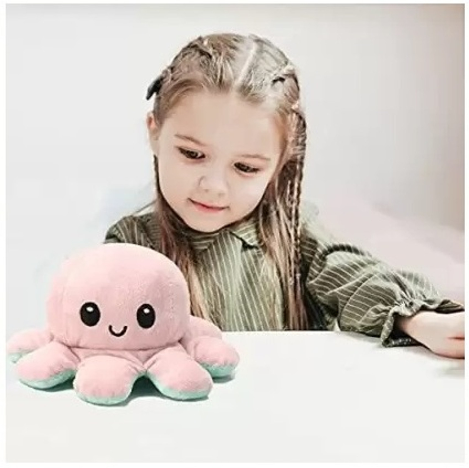 Image of DRM Octopus Toy Flip Moody Happy Sad Angry Inside Out - 20 cm