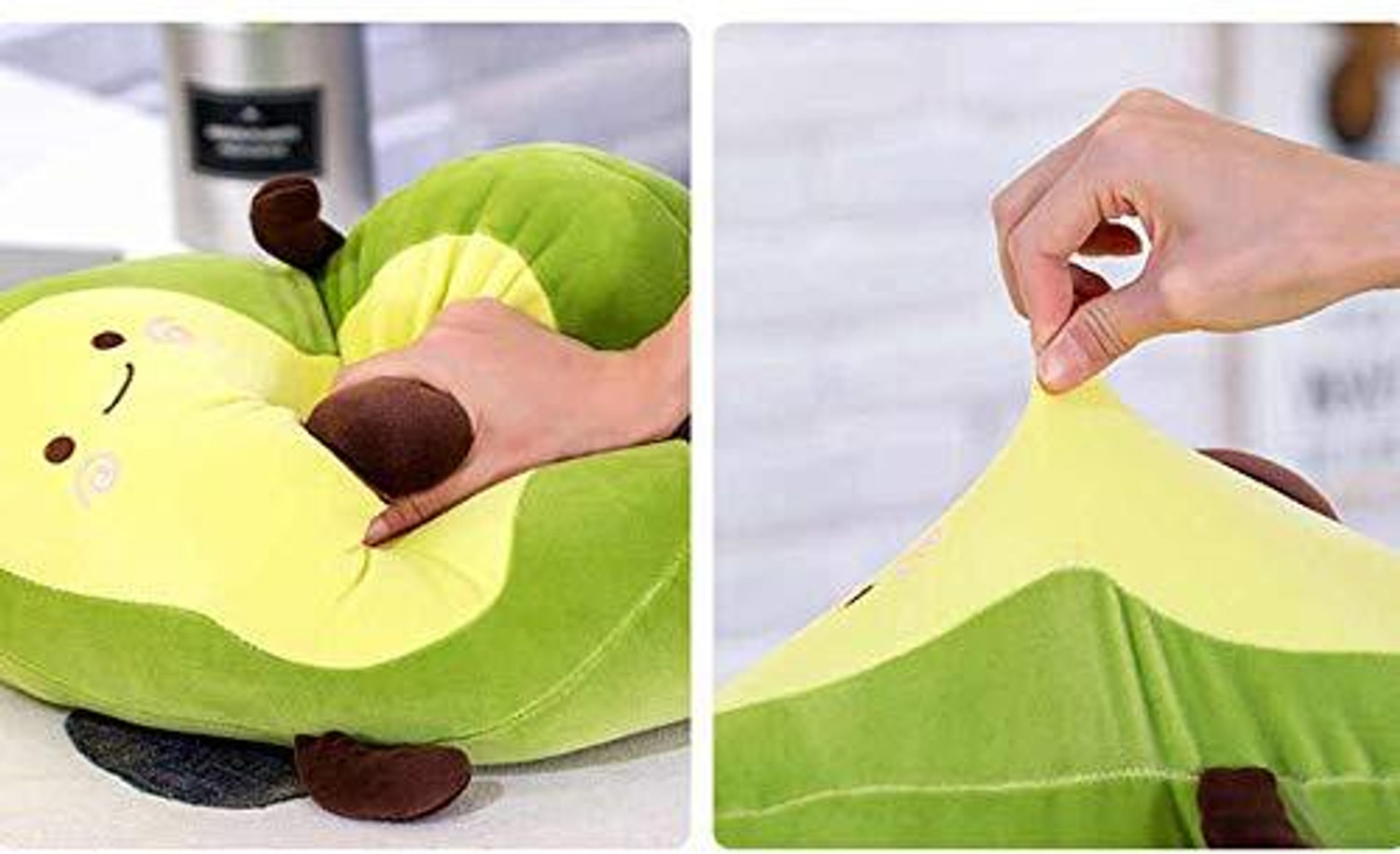 Image of Saubhagye Cute Avocado Soft Toy Plush Cushion - 30 cm