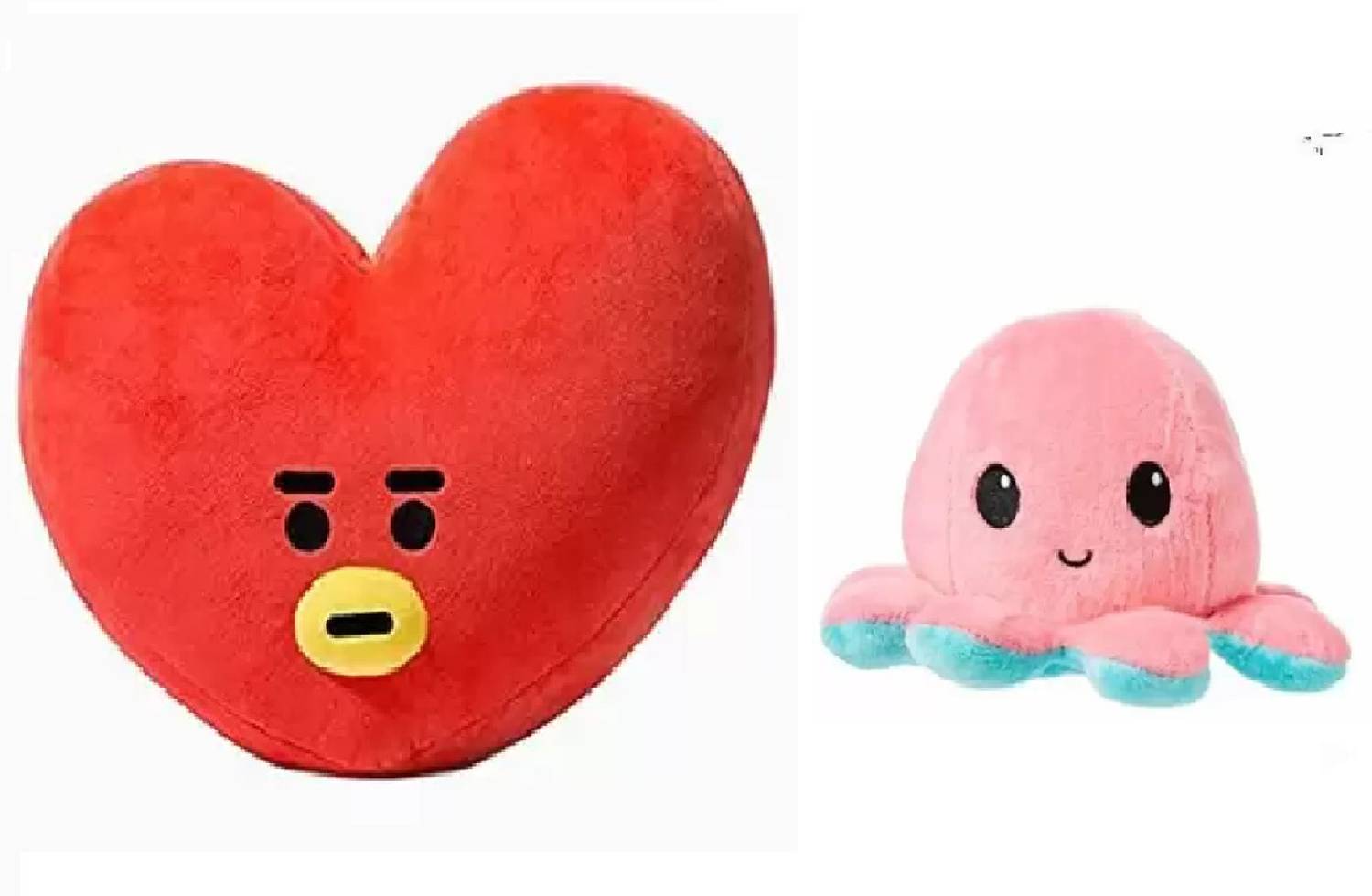 HELLOBEAR Tata Stuffed Plush Cushion With Reversible Octopus Soft Toy For kids - 14 inch