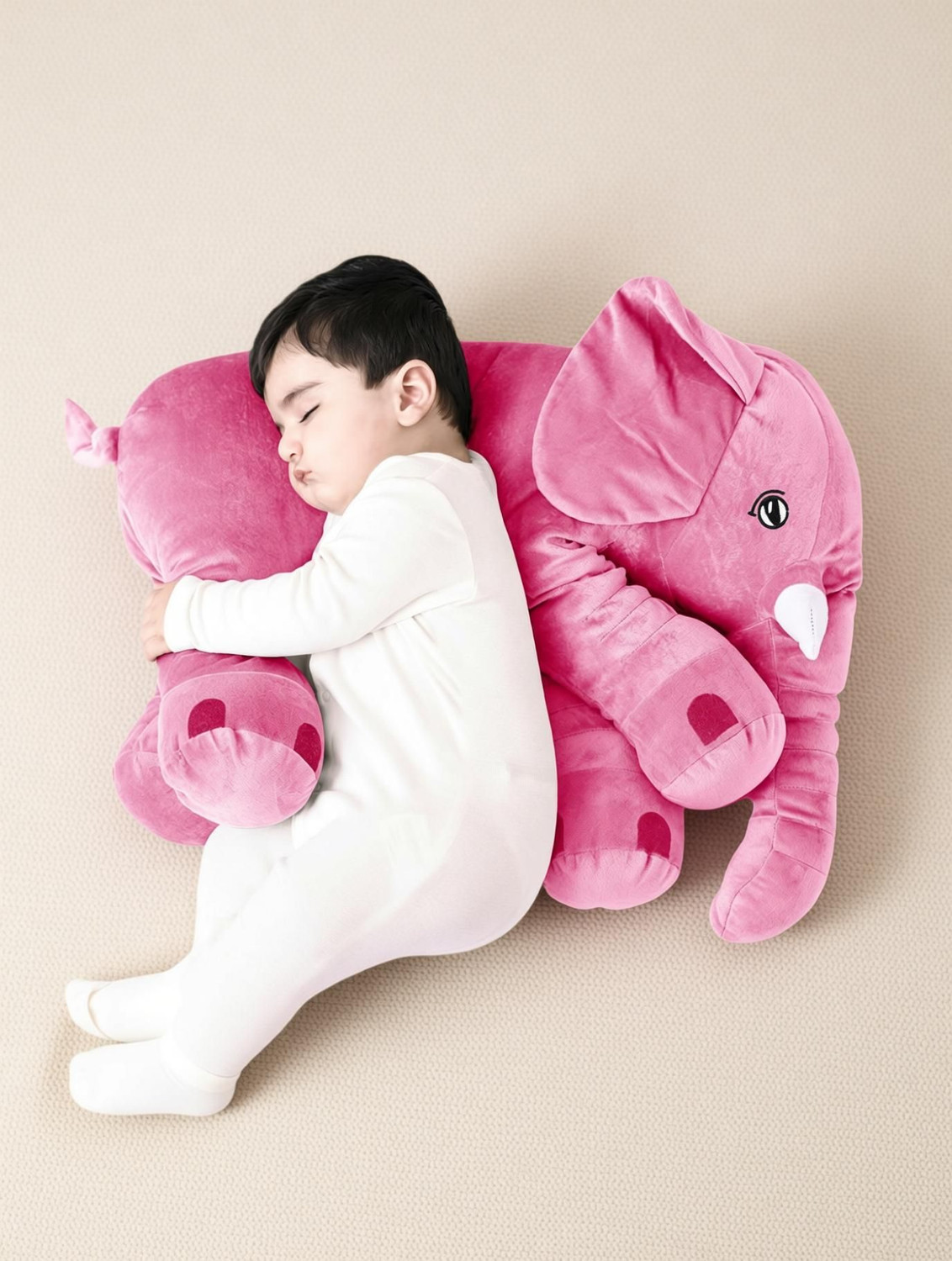 Image of DearJoy Baby Elephant Pillow (Pink) - 45 cm