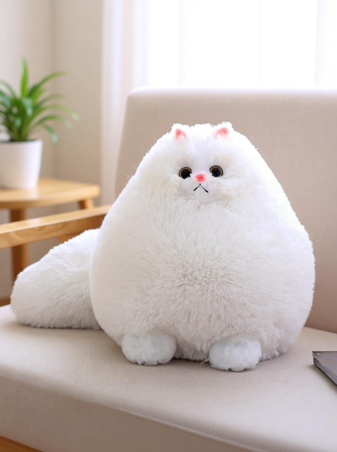 Image of Cherubs Cute Huggable Persian Cat Imported Plush Toy - 35 cm