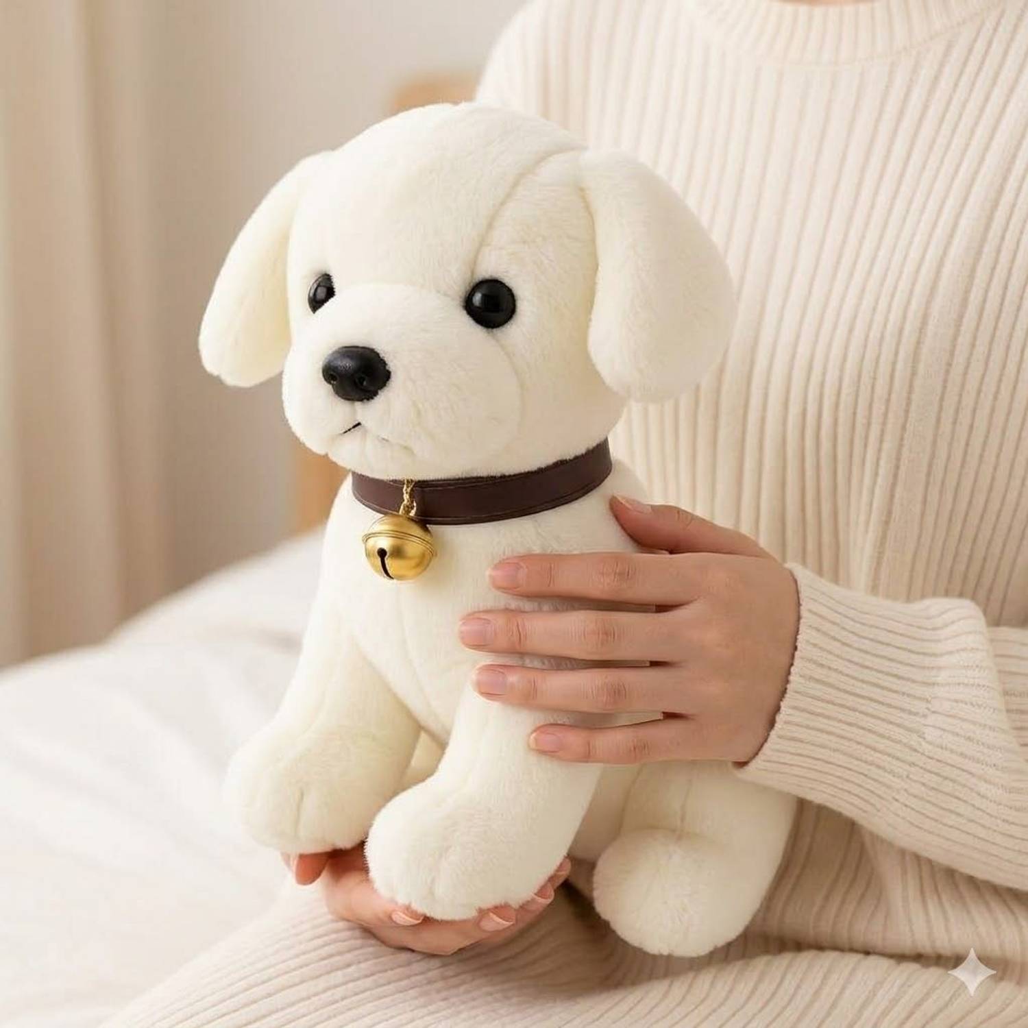 ATHRAVTOYS Kids Plush Dog Toy Soft Stuffed Puppy for Boys & Girls - 30 cm