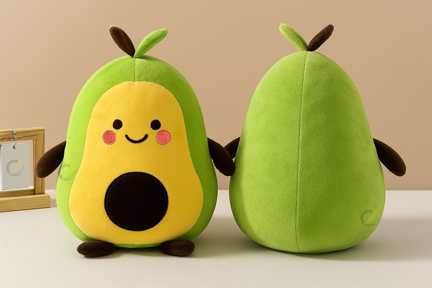 Image of MARSELITE Avocado Pillow Plush Toy - Soft, Cuddly, Cute Gift for Kids & Adults - 35 mm