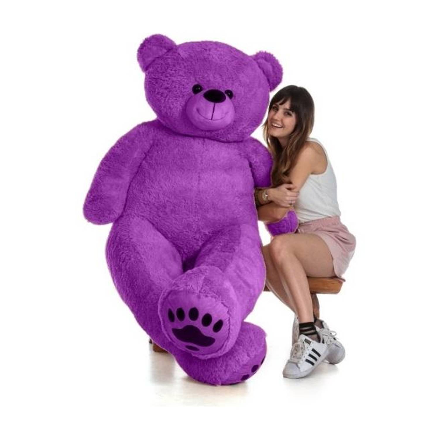 TOYS GURU 5 FEET TEDDY BEAR PURPLE FOR KIDS AND GIRLS BIRTHDAY AS GIFT - 150 cm