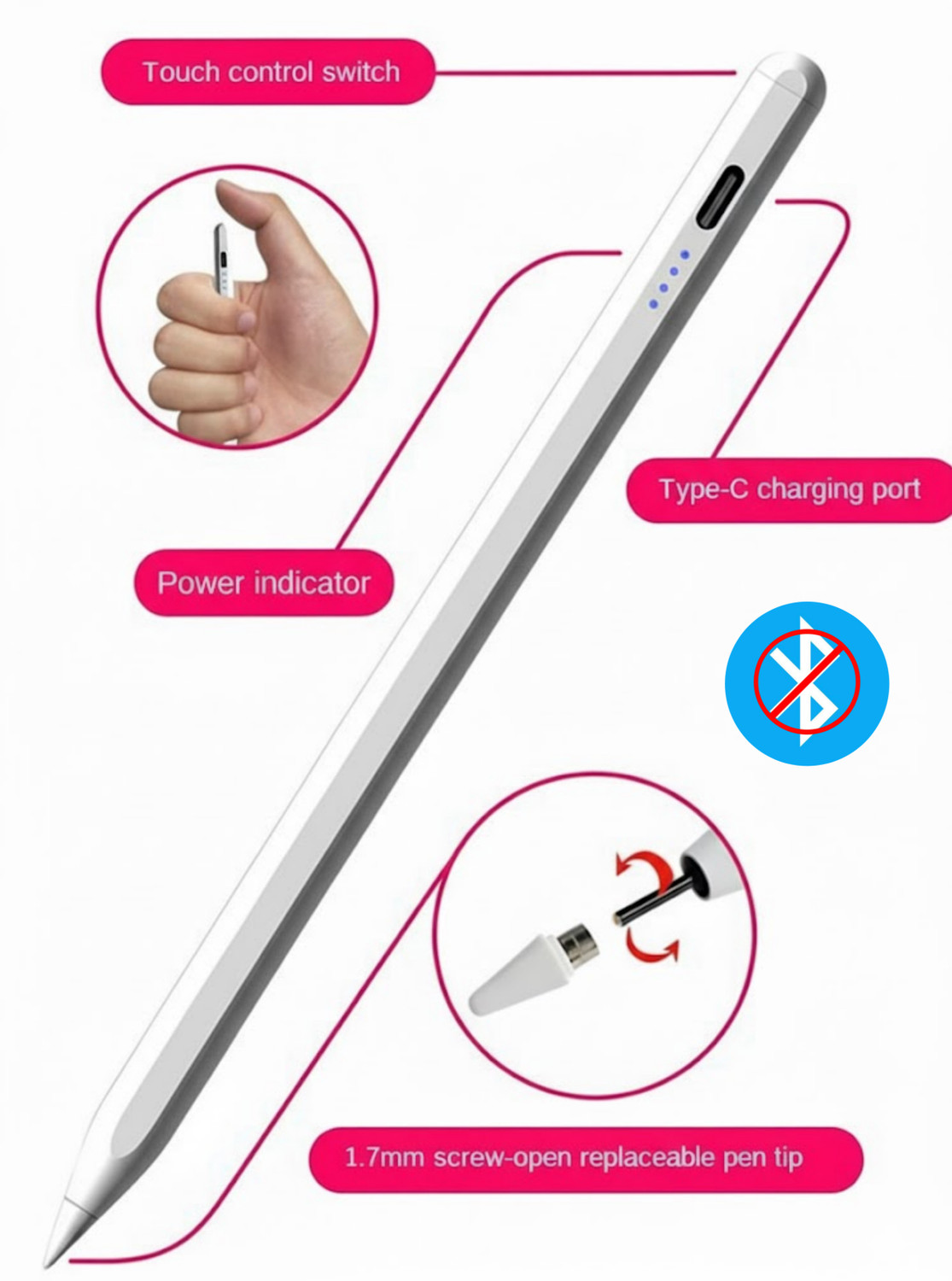 Image of pixelpro Stylus pen iPad, Tablets, MacBook, Mobiles and all Touch Screens Stylus
