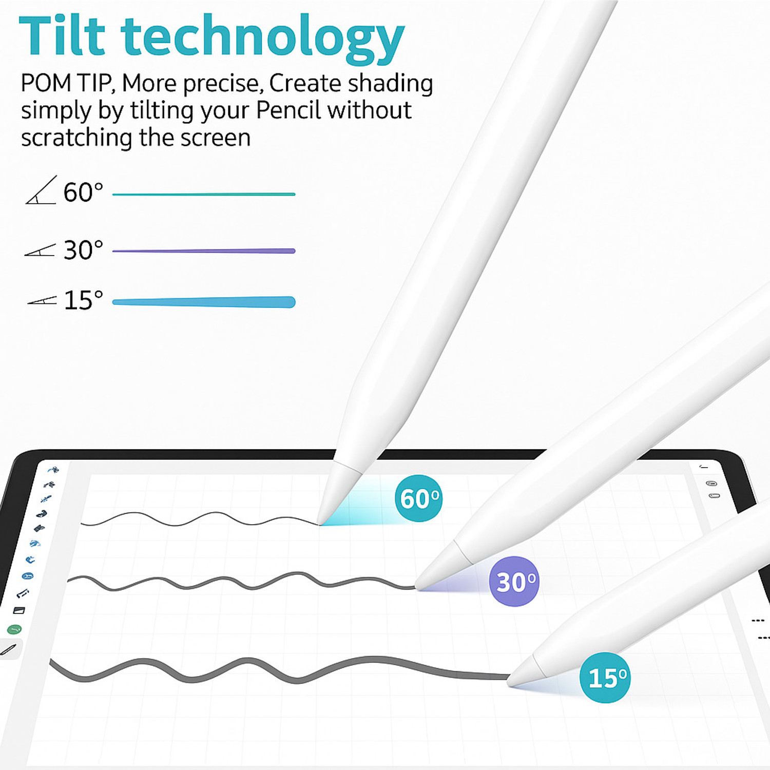 Image of Stylora Magnetic charging pen 3rd gen for ipad & android, charging stylus pen Stylus