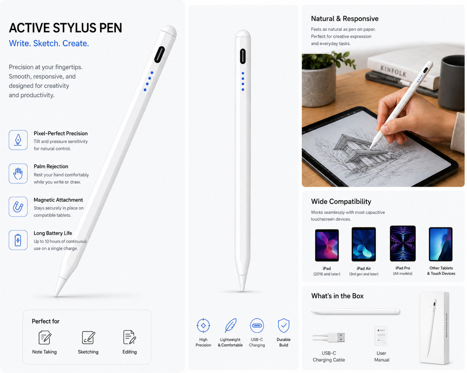 Image of StylusPen Smart Touch Stylus Pen | iPad, Samsung Galaxy Tab, Lenovo Tab, Xiaomi Pad Tab Stylus