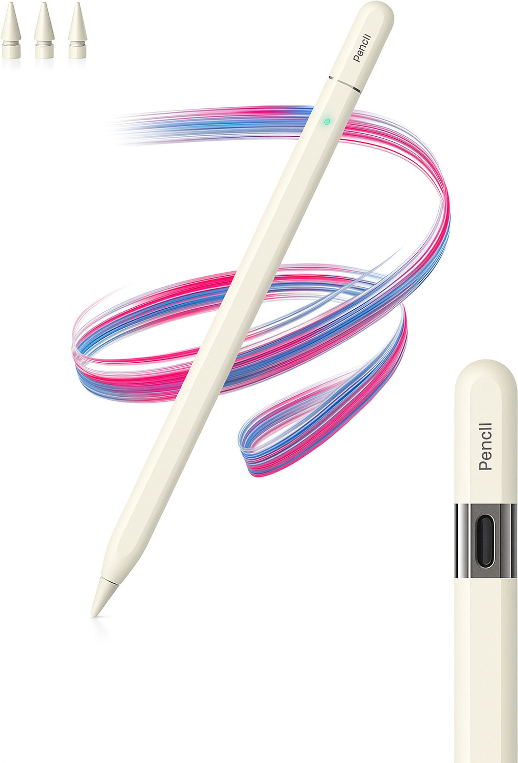 Image of NanoDraw Magnetic charging pen 3rd gen for ipad & android, wireless & charging stylus pen Stylus