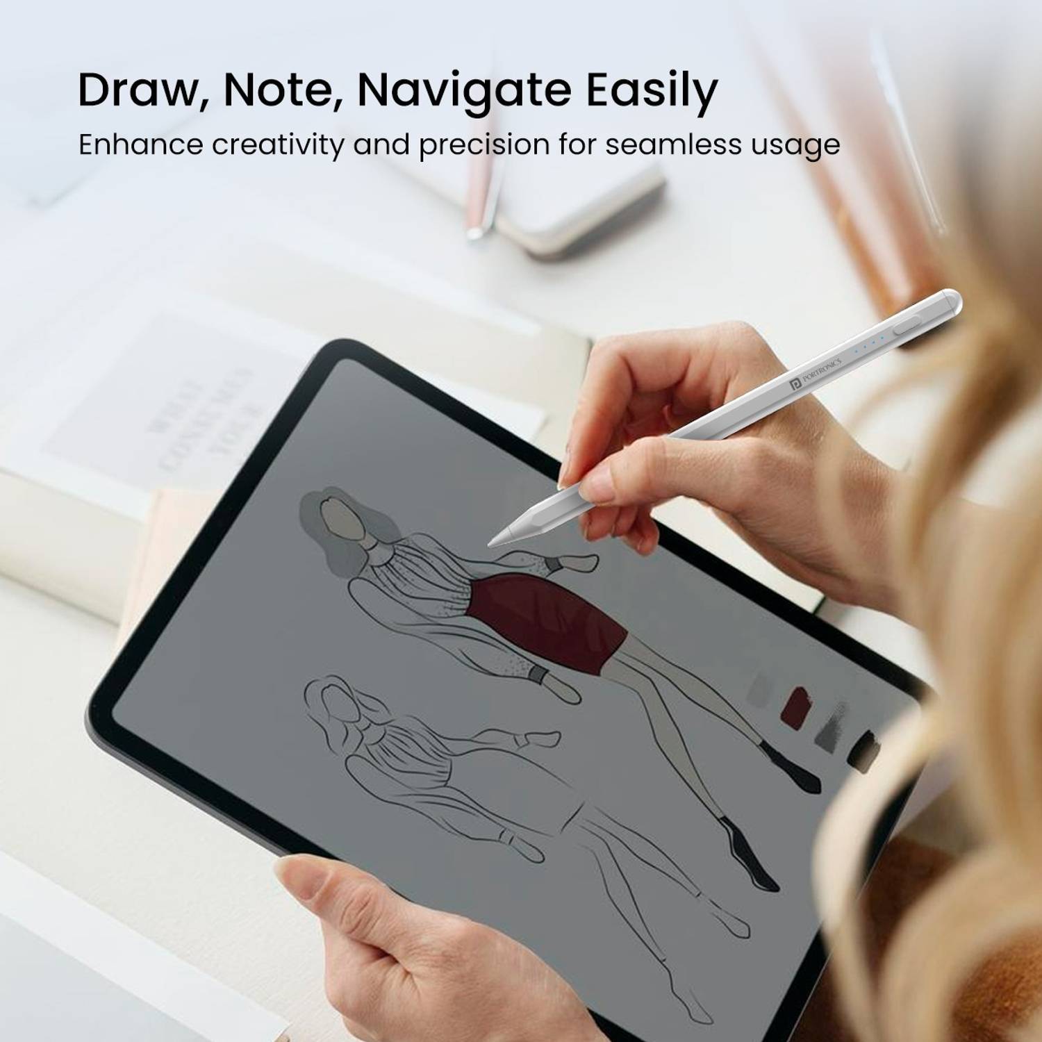 Portronics Glide Tablet Stylus Pen for iPad - Image 2