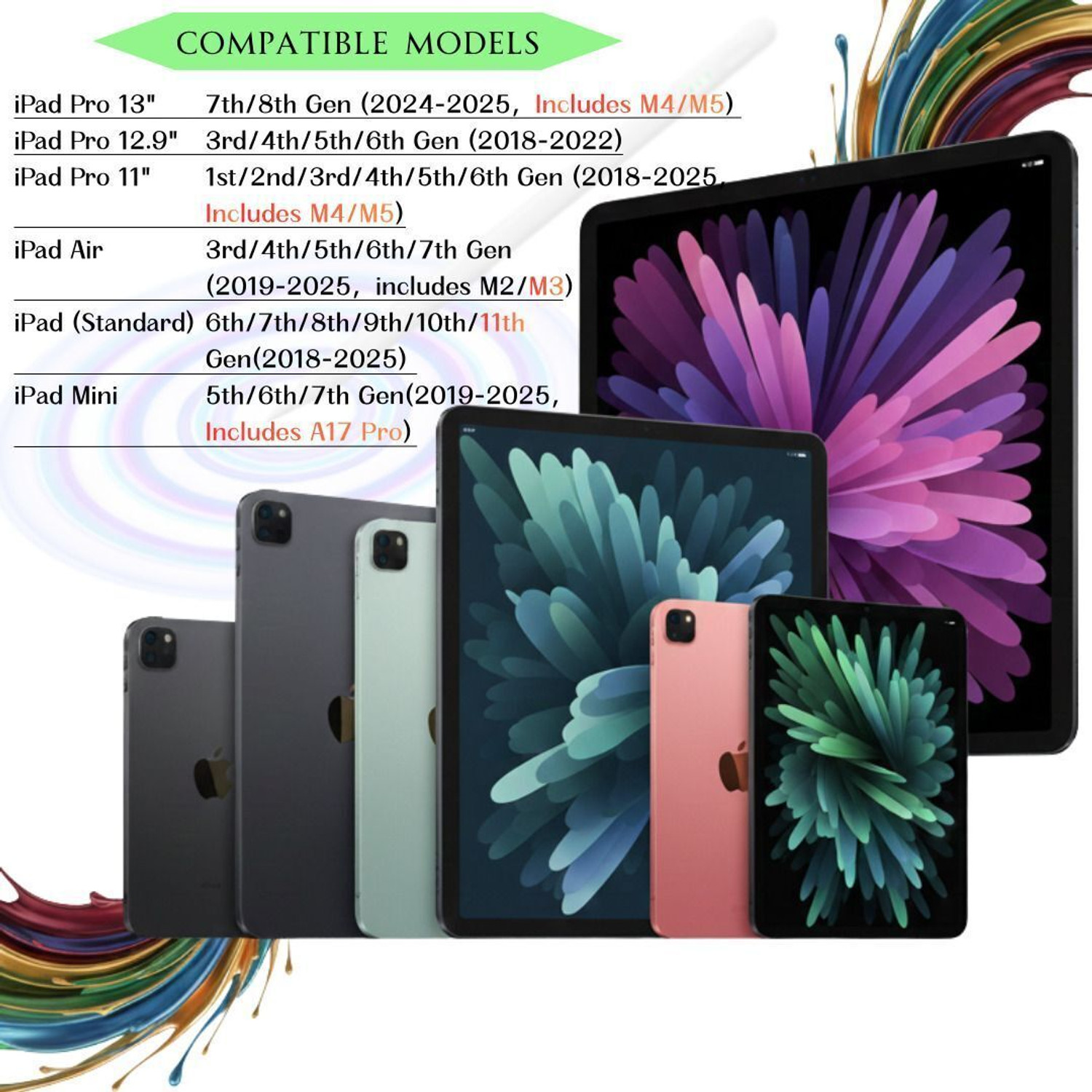 Image of WINLEAD Magnetic iPad Pencil fits Version,Fast Charging,Palm Rejection,Tilt Sense Stylus