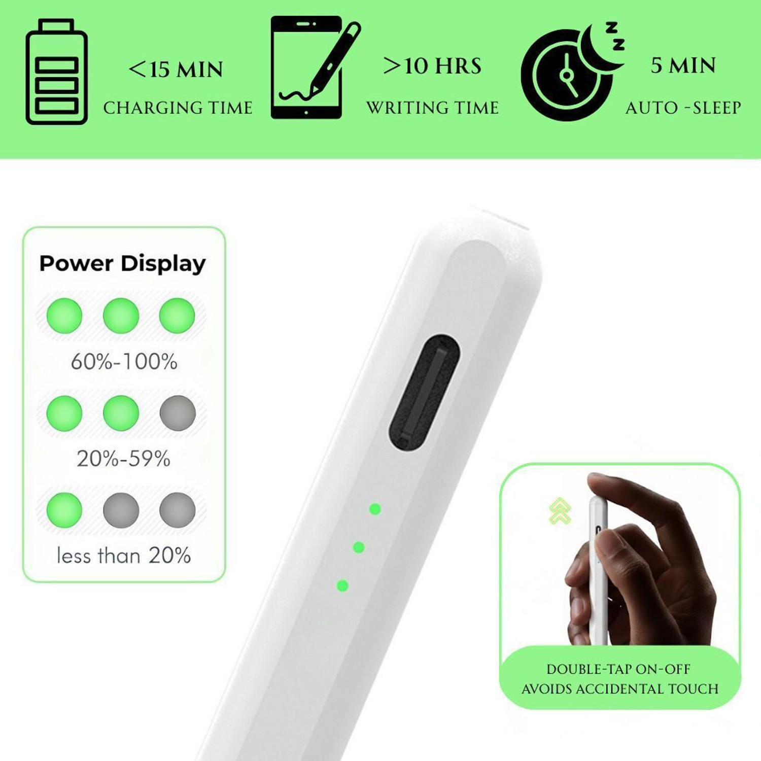 Image of WINLEAD Magnetic iPad Pencil fits Version,Fast Charging,Palm Rejection,Tilt Sense Stylus