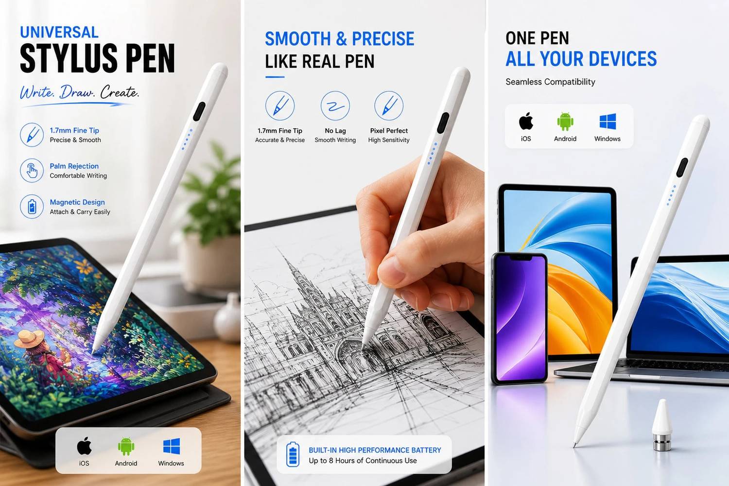 SmartPen Smart Stylus Pen for Tablets, iOS, Windows - Image 4