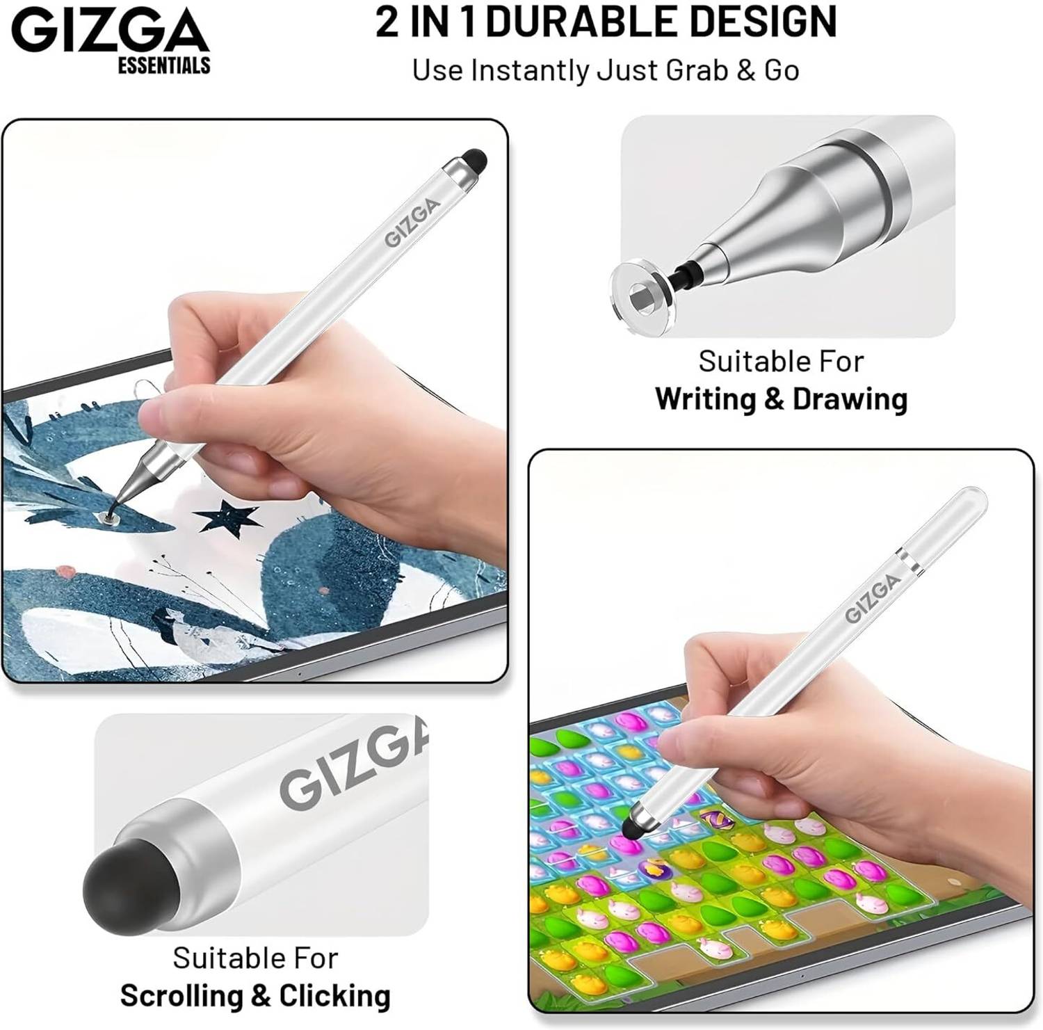 Gizga Essentials 3rd Gen Fine Tip Stylus Pen - Image 4