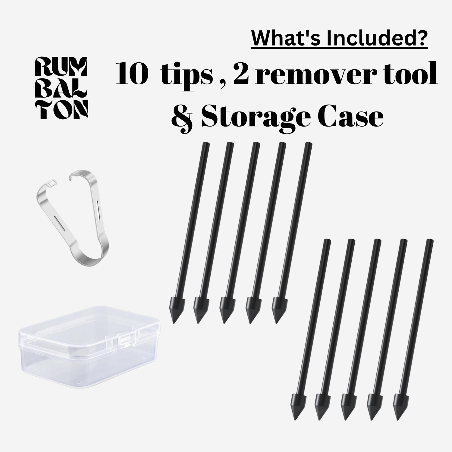 Image of Rumbalton 10 Pcs Replacement Nibs for Galaxy Tab S Pen S9 /S8 /S7 /S6 Lite /FE /Ultra Stylus