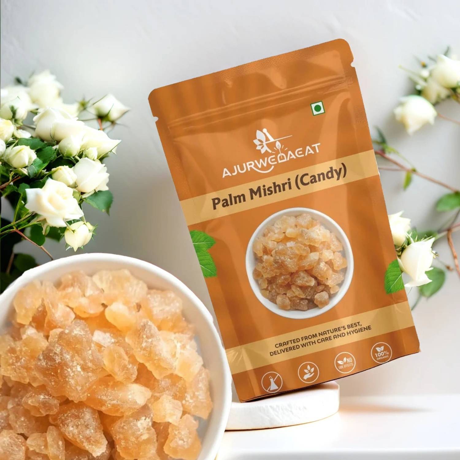 AJURWEDAEAT Palm Mishri|Tal Mishri|Palm Candy|Palm Sugar|Sugar Candy|QBPAM01N200 Palm Sugar