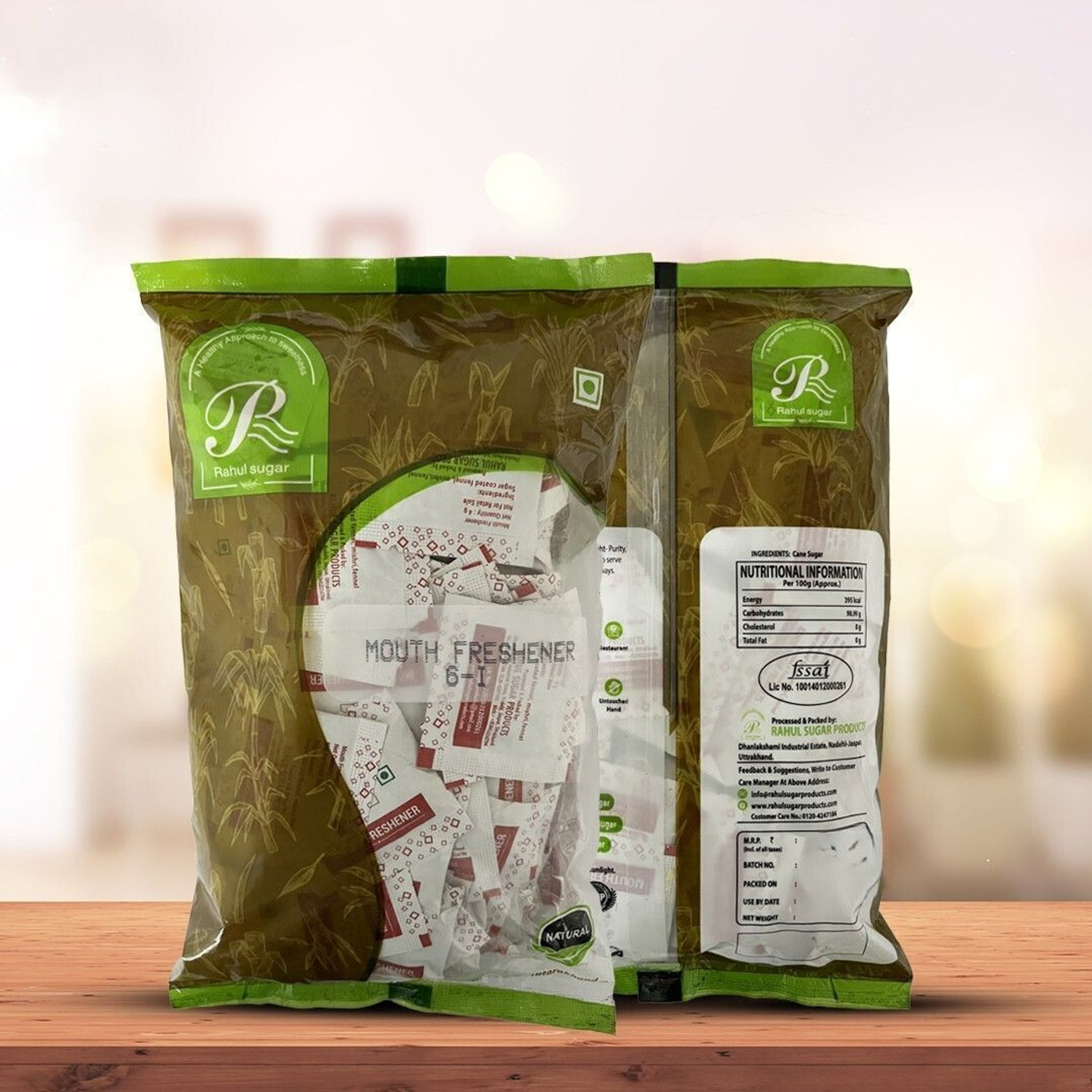 Image of Rahul Sugar Mouth Freshener 6 in 1, Sugar Coated Fennel, Misri, Fennel, 4 g Pack of 500gm White Sugar