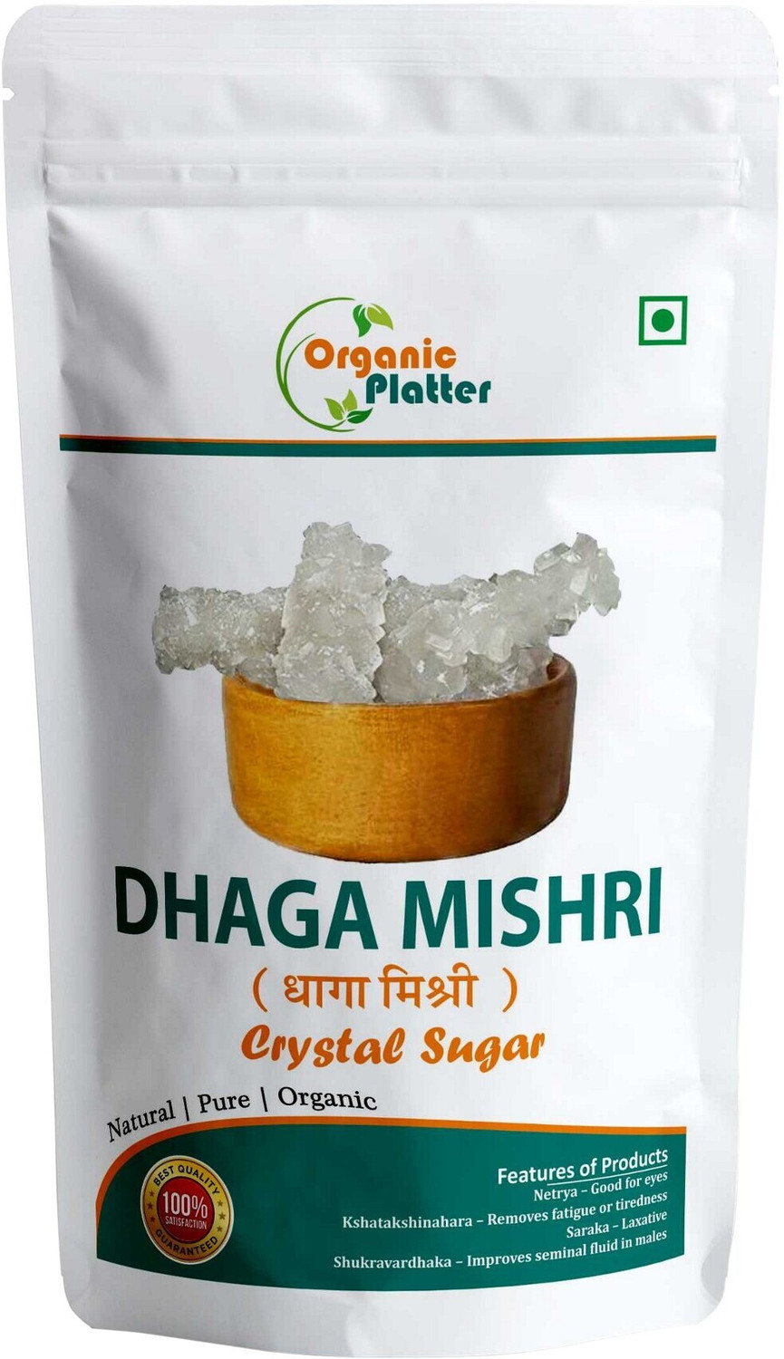 Image of Organic Platter Dhaga Mishri|Thread Mishri|Dhage wali Misri Crystal|Dora Mishri|Kuja Misri Sugar Diamond