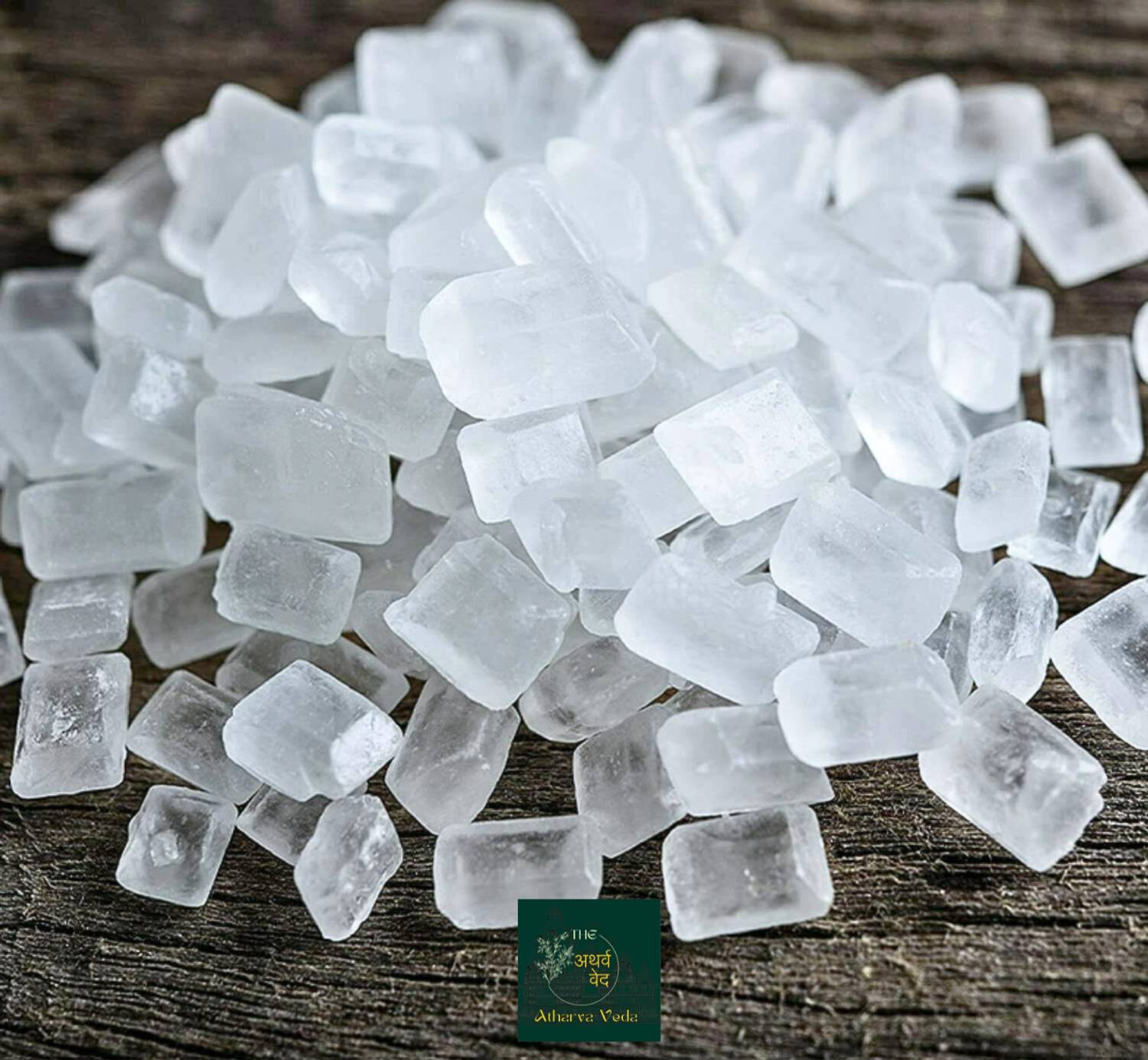 The Atharva-veda Purest Mishri Dana 400g | Premium Sweet Rock Crystal Sugar Candy | Cutting Misri Sugar Diamond