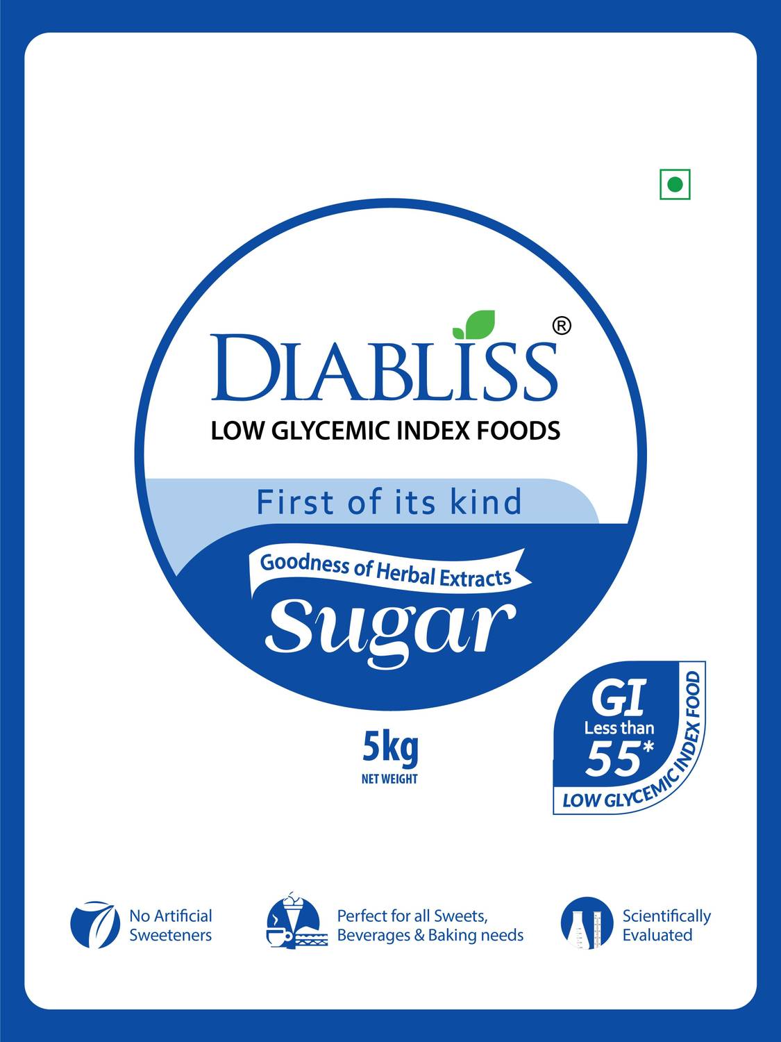 DiaBliss Herbal Low GI White Sugar 5 kg - Image 1