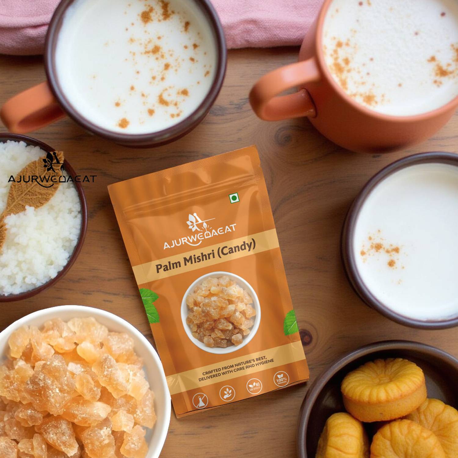 AJURWEDAEAT Palm Mishri|Tal Mishri|Palm Candy|Palm Sugar|Sugar Candy| S - 131 Palm Sugar