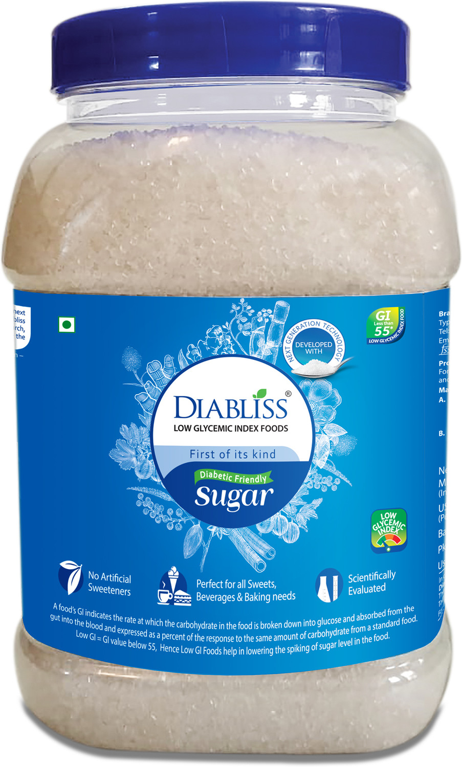 Image of DiaBliss Low GI Reusable Jar - Pack of 8 Refined Sugar
