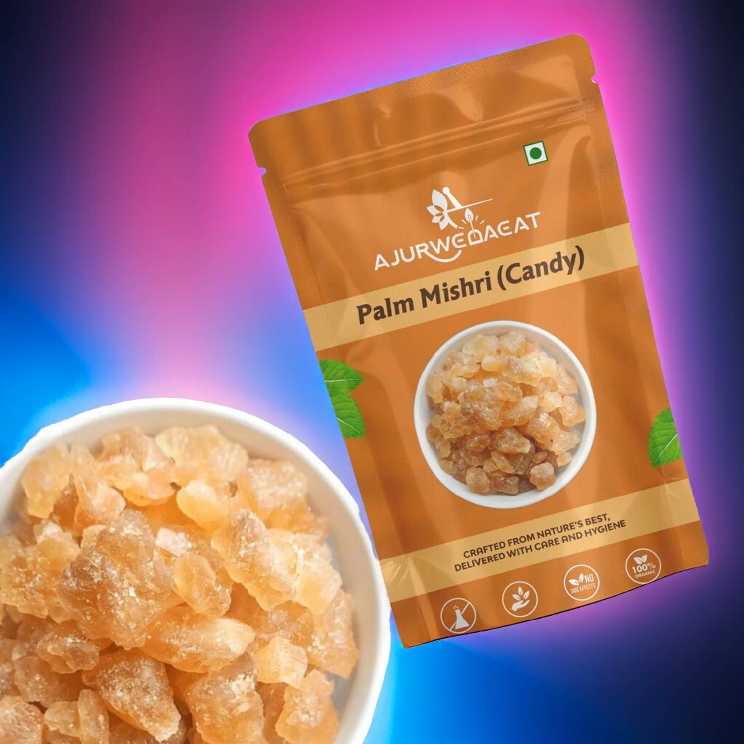 AJURWEDAEAT Palm Mishri|Tal Mishri|Palm Candy|Palm Sugar|Sugar Candy|HIPAM01N200 Palm Sugar