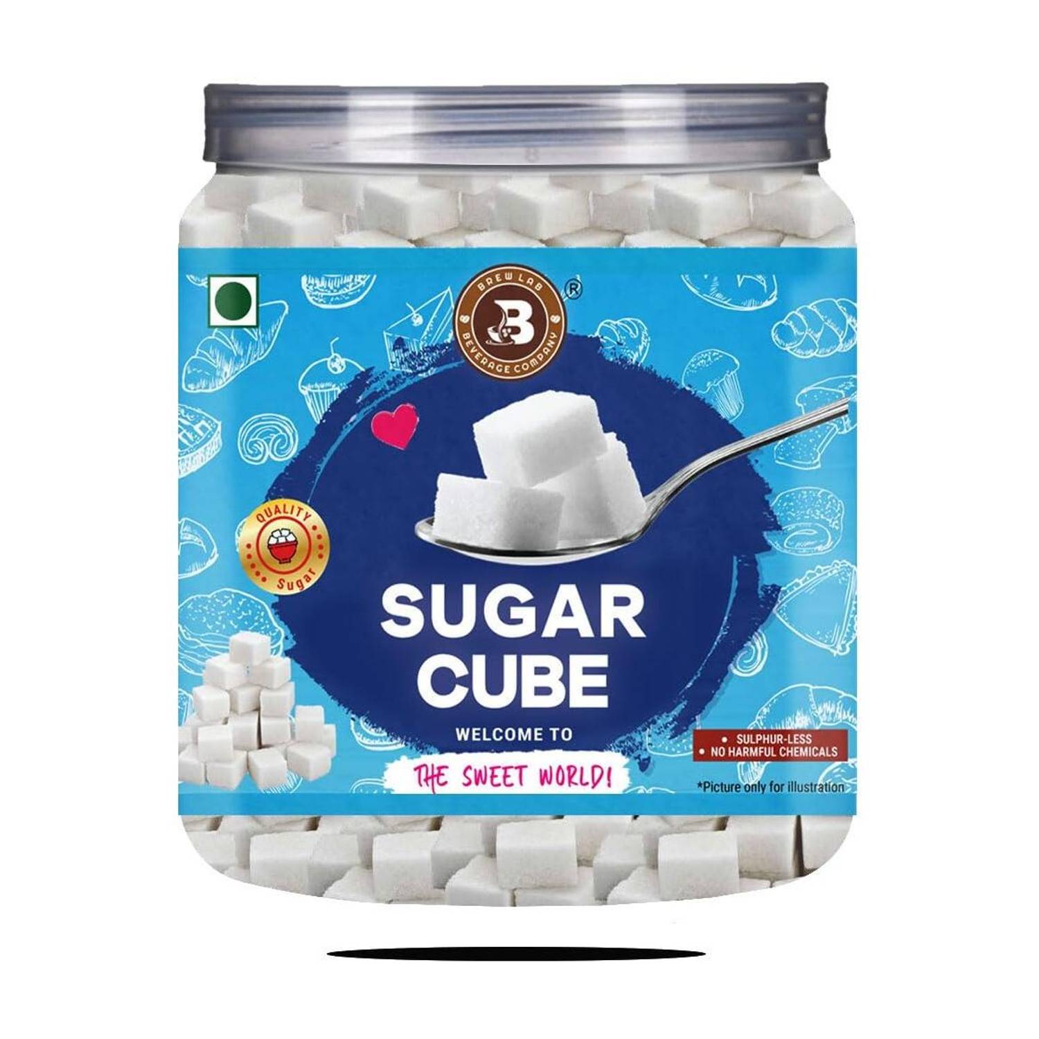Brew Lab Sulphur Less Sugar Cube | No Harmful Chemicals Perfect For Tea & Coffee | Sugar White Sugar