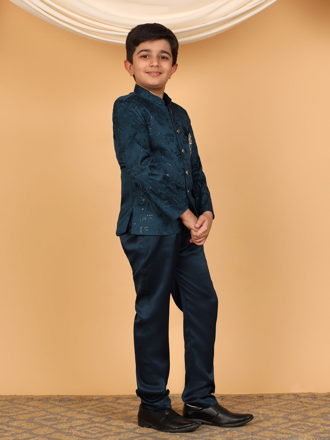 Image of BT DEZINES 2 Piece Sequined Embroidered Boys Suit