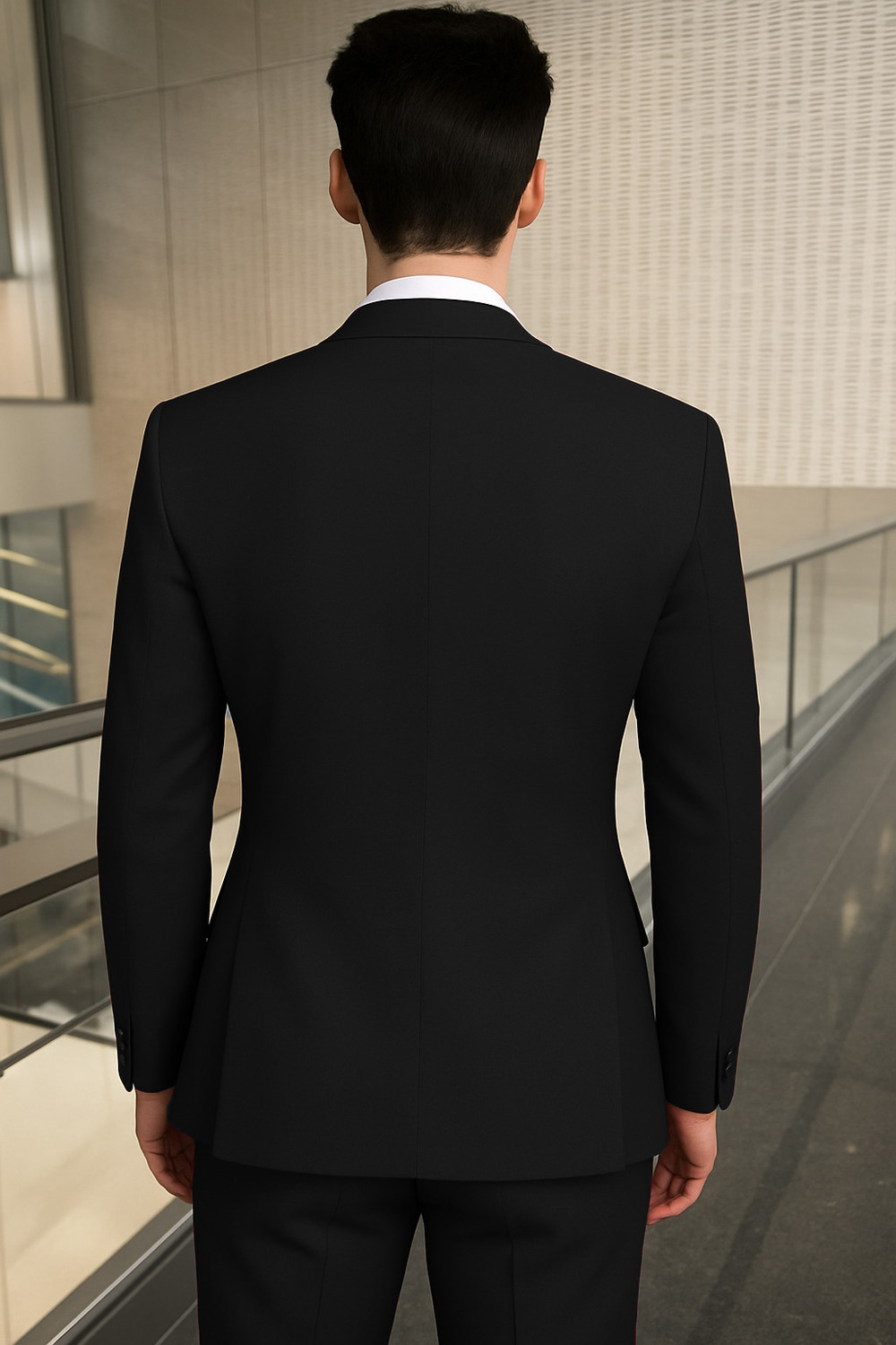 Image of VERTICALS 3 Piece Suit Solid Men Suit